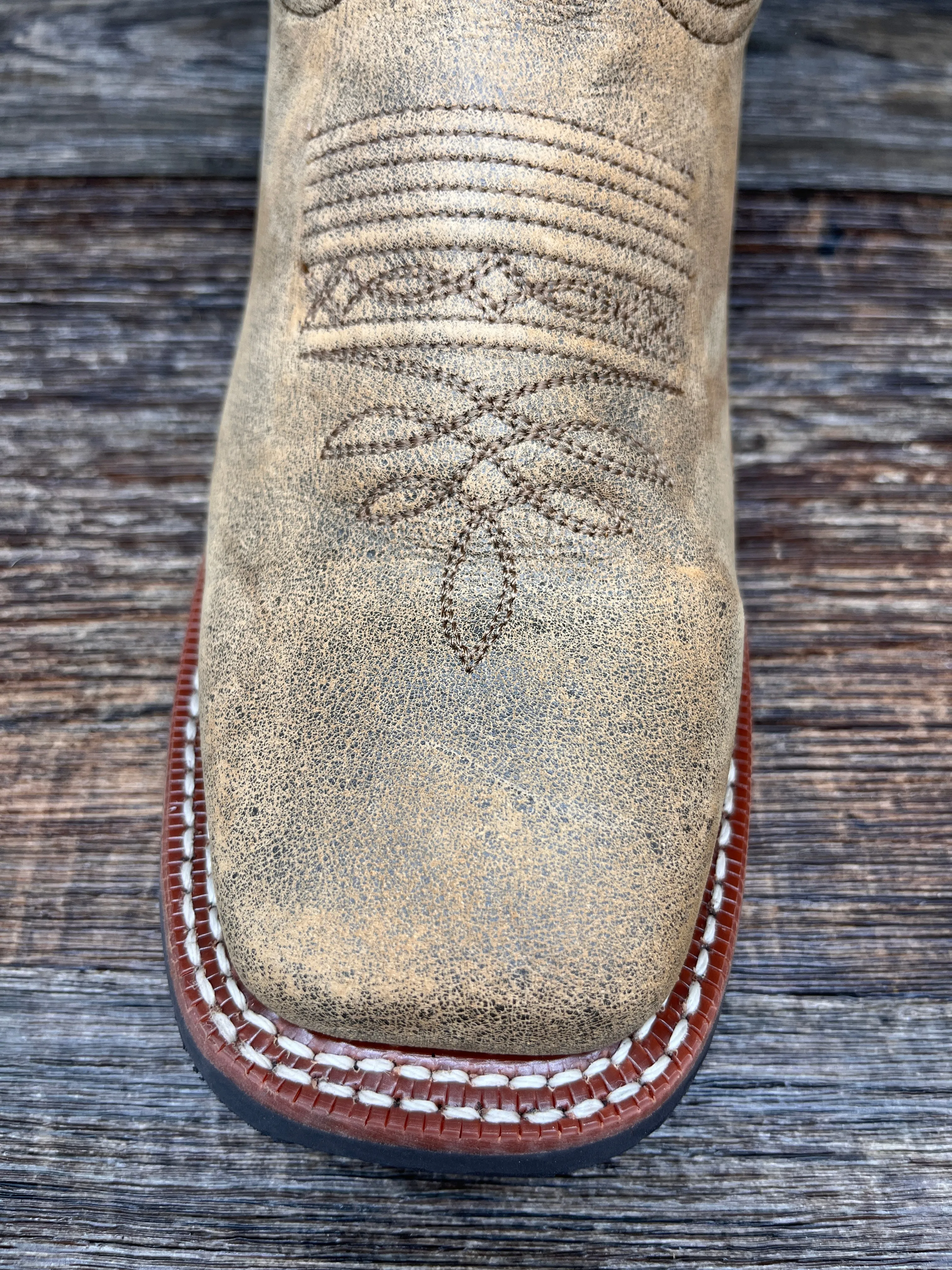 4103 Men's Drifter Distressed Square Toe Western Boot by Smoky Mountain
