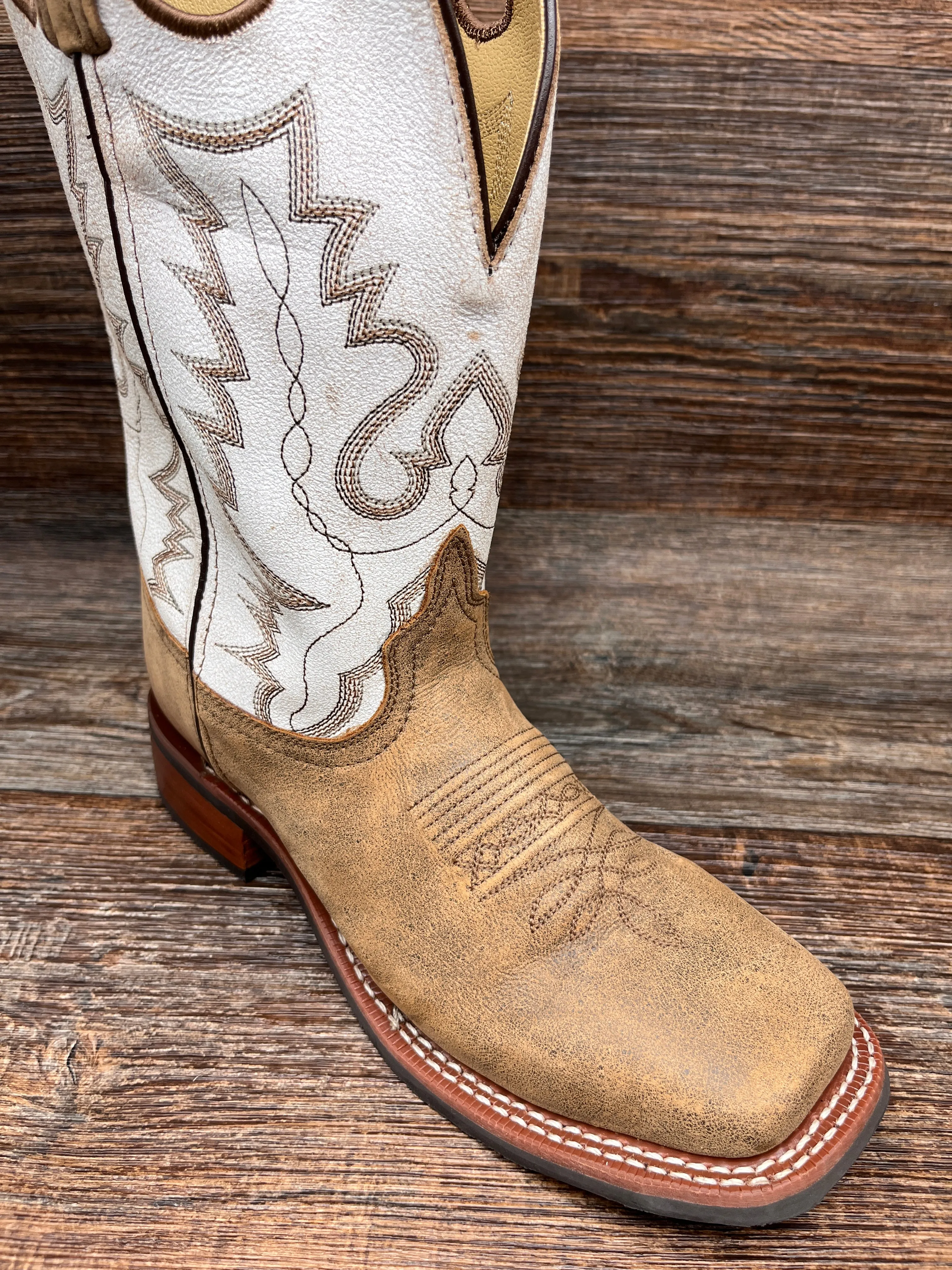 4103 Men's Drifter Distressed Square Toe Western Boot by Smoky Mountain