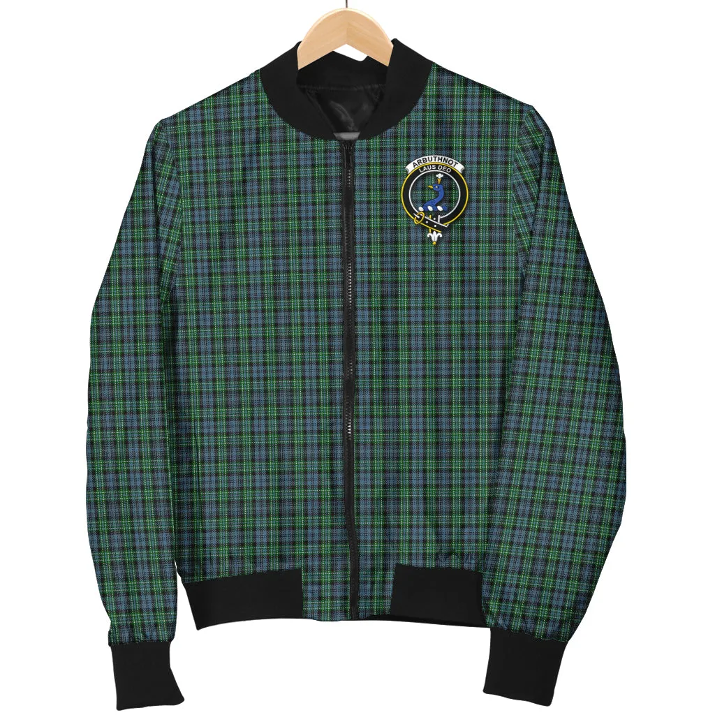 Arbuthnot Tartan Bomber Jacket with Family Crest