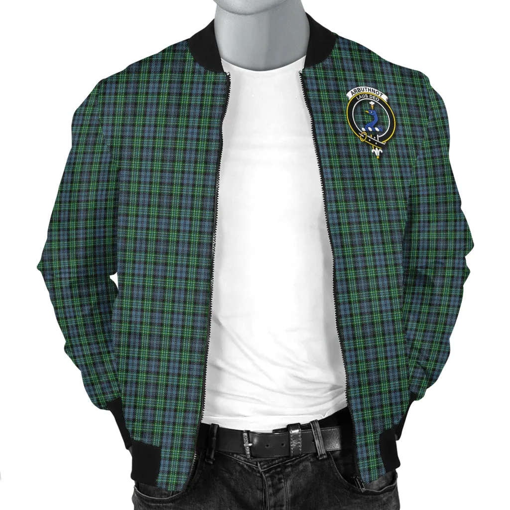 Arbuthnot Tartan Bomber Jacket with Family Crest