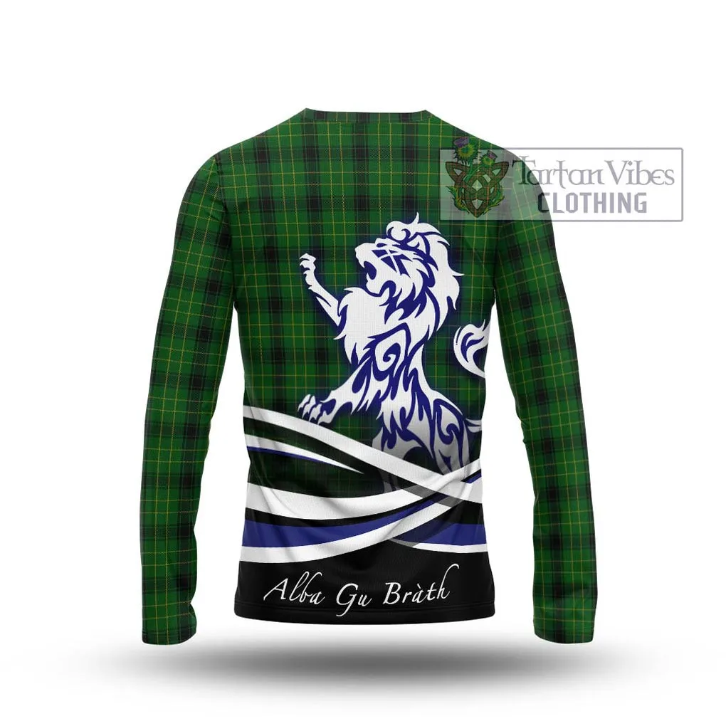Arthur Highland Tartan Long Sleeve T-Shirt with Alba Gu Brath Regal Lion Emblem