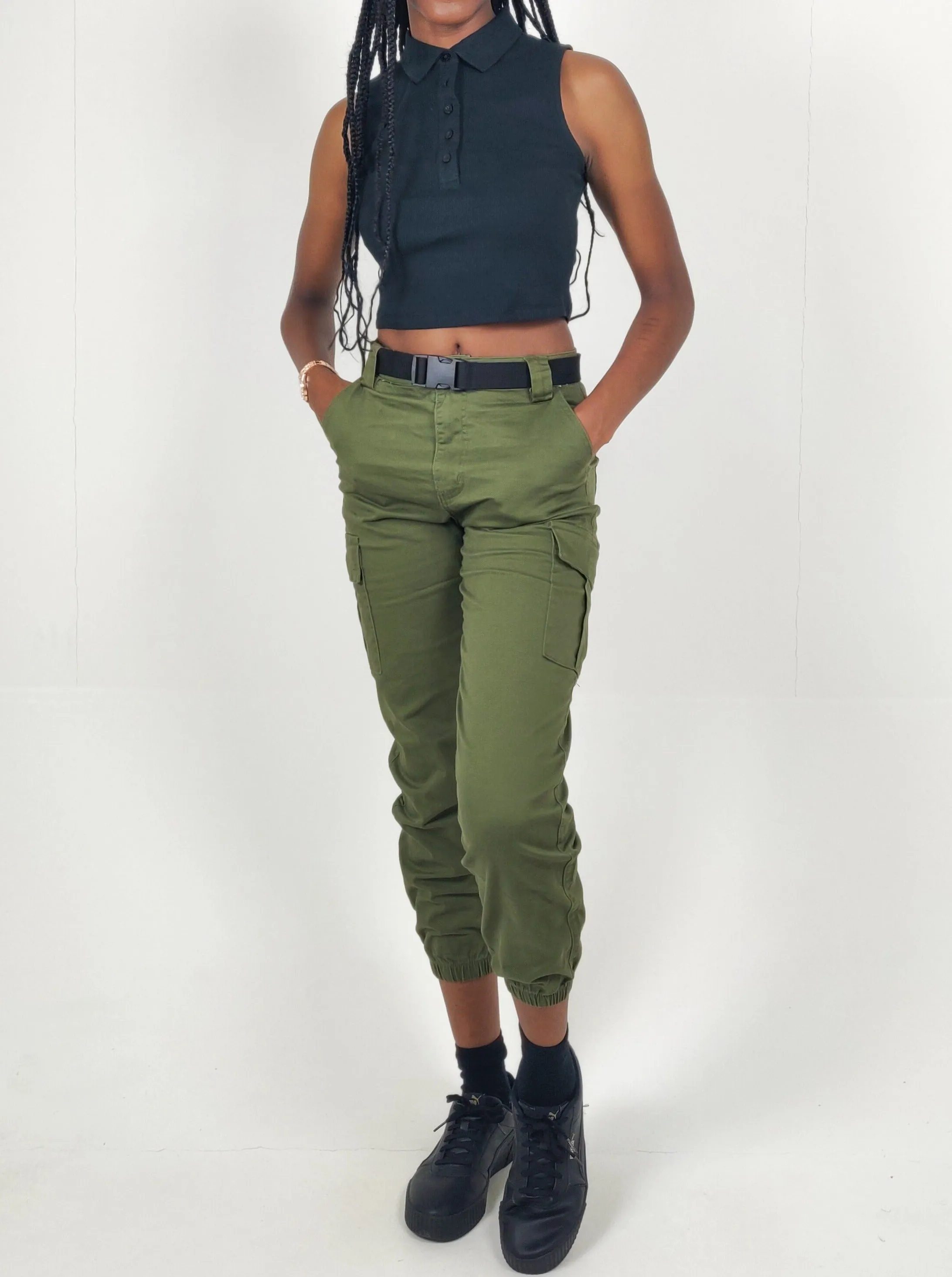 Belted Cargo Pants