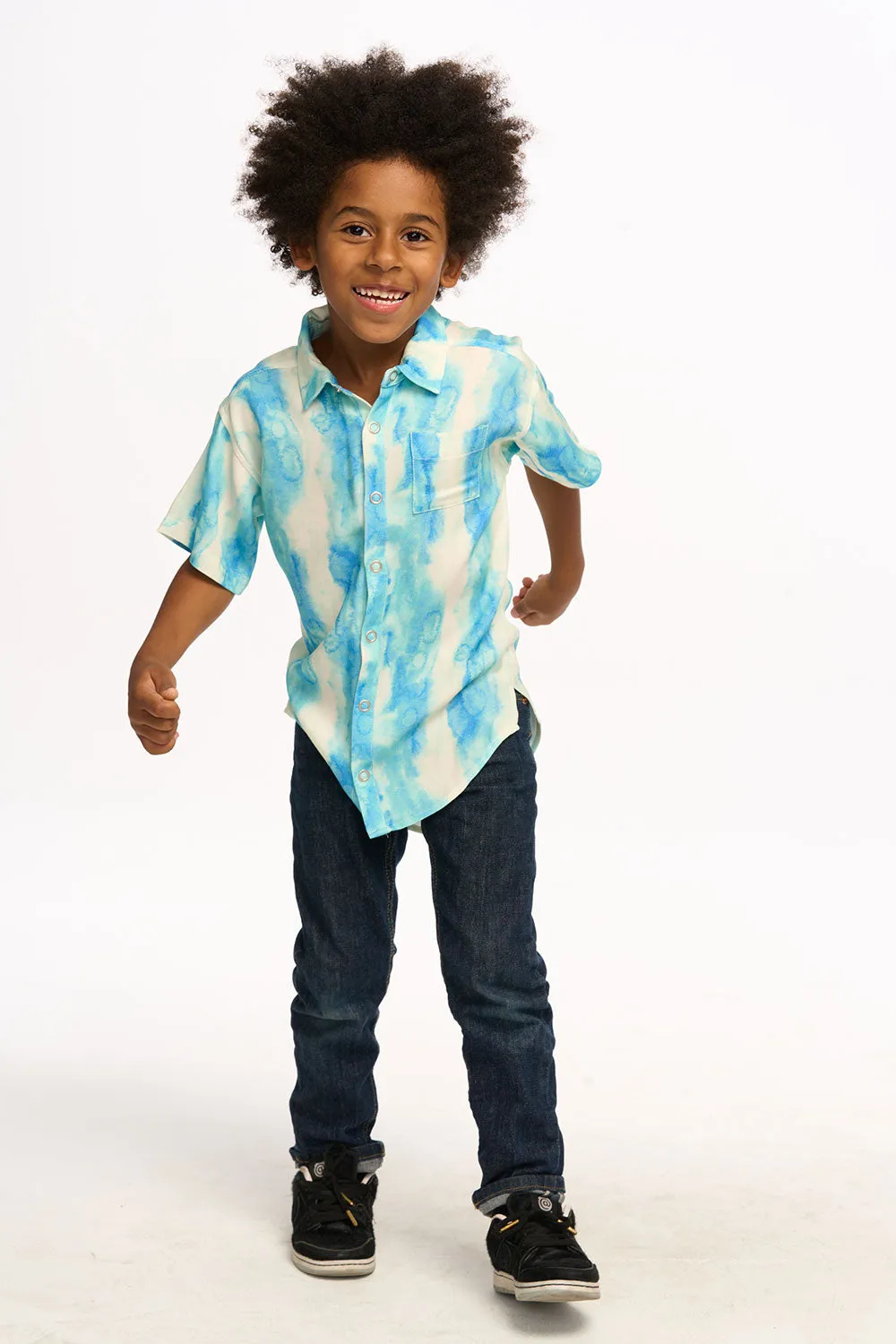 Blue Watercolor Stripe
