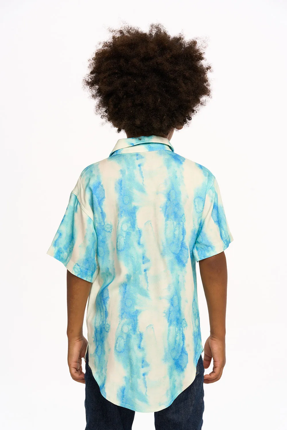 Blue Watercolor Stripe