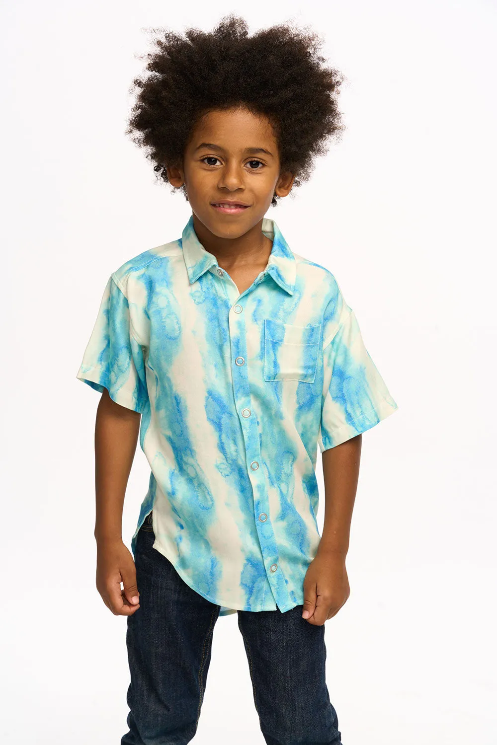 Blue Watercolor Stripe