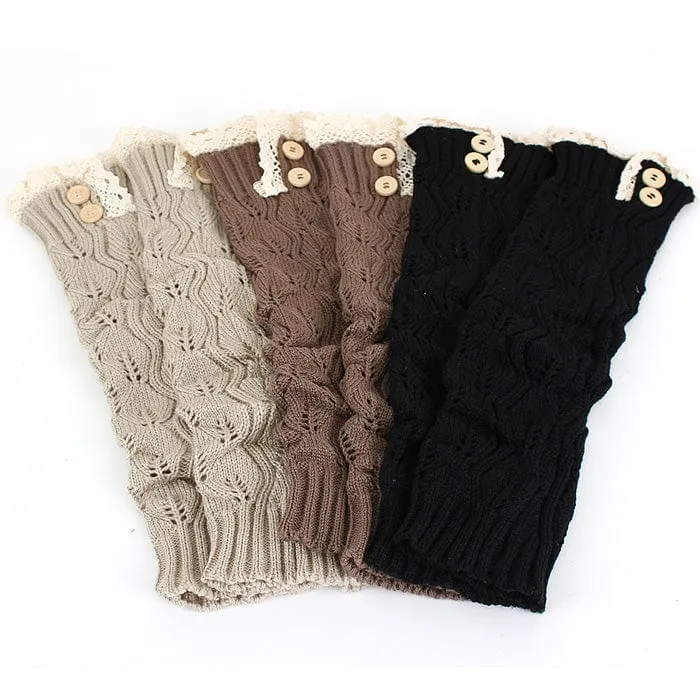 BT264X105LB Fashion Crochet Long Boot Cuffs/Leg Warmers