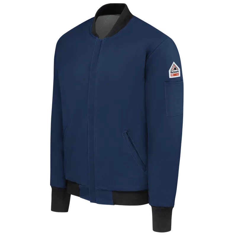 Bulwark, Men's Midweight Excel FR Team Jacket, JET2, FR 9oz, Cat4, Navy