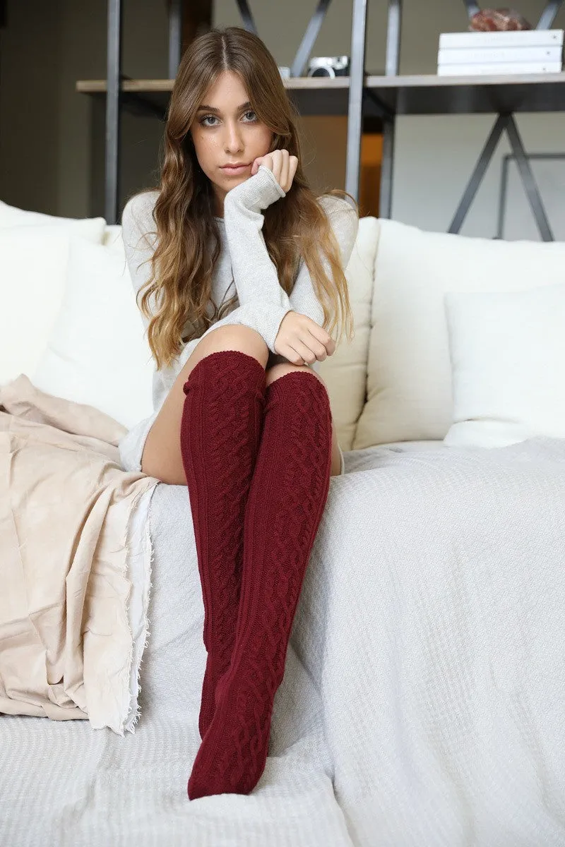 Cable Knit Leg Warmers