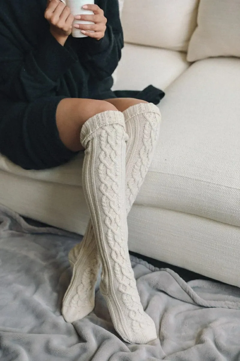 Cable Knit Leg Warmers