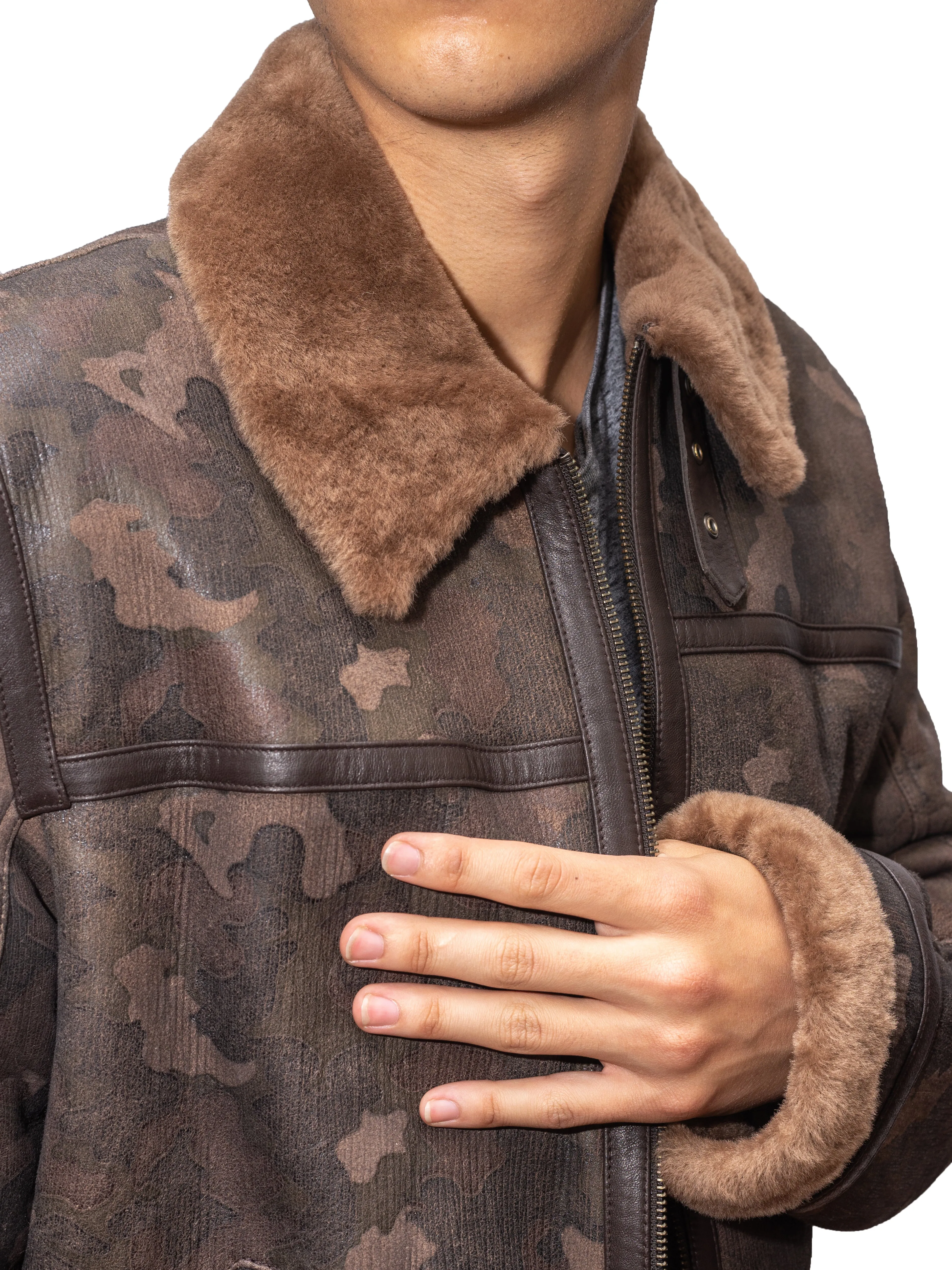 Camo Shearling Jacket