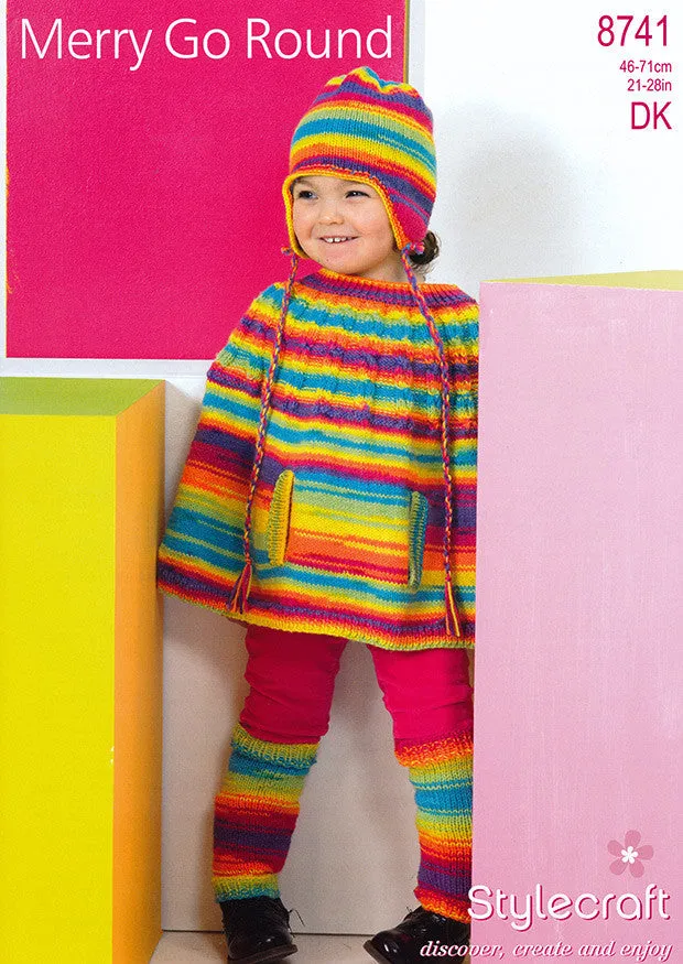 Cape, Leg Warmers and Helmet in Stylecraft Wondersoft Merry Go Round DK (8741)