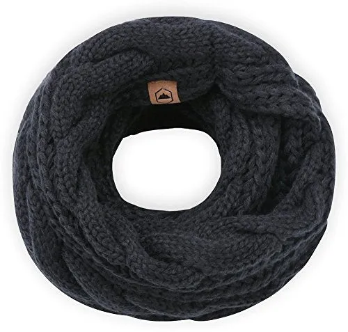 Chunky Cable Knit Infinity Scarf by Tough Headwear - Stay Warm & Stylish Year Round - Circle Loop Scarves for Women & Men