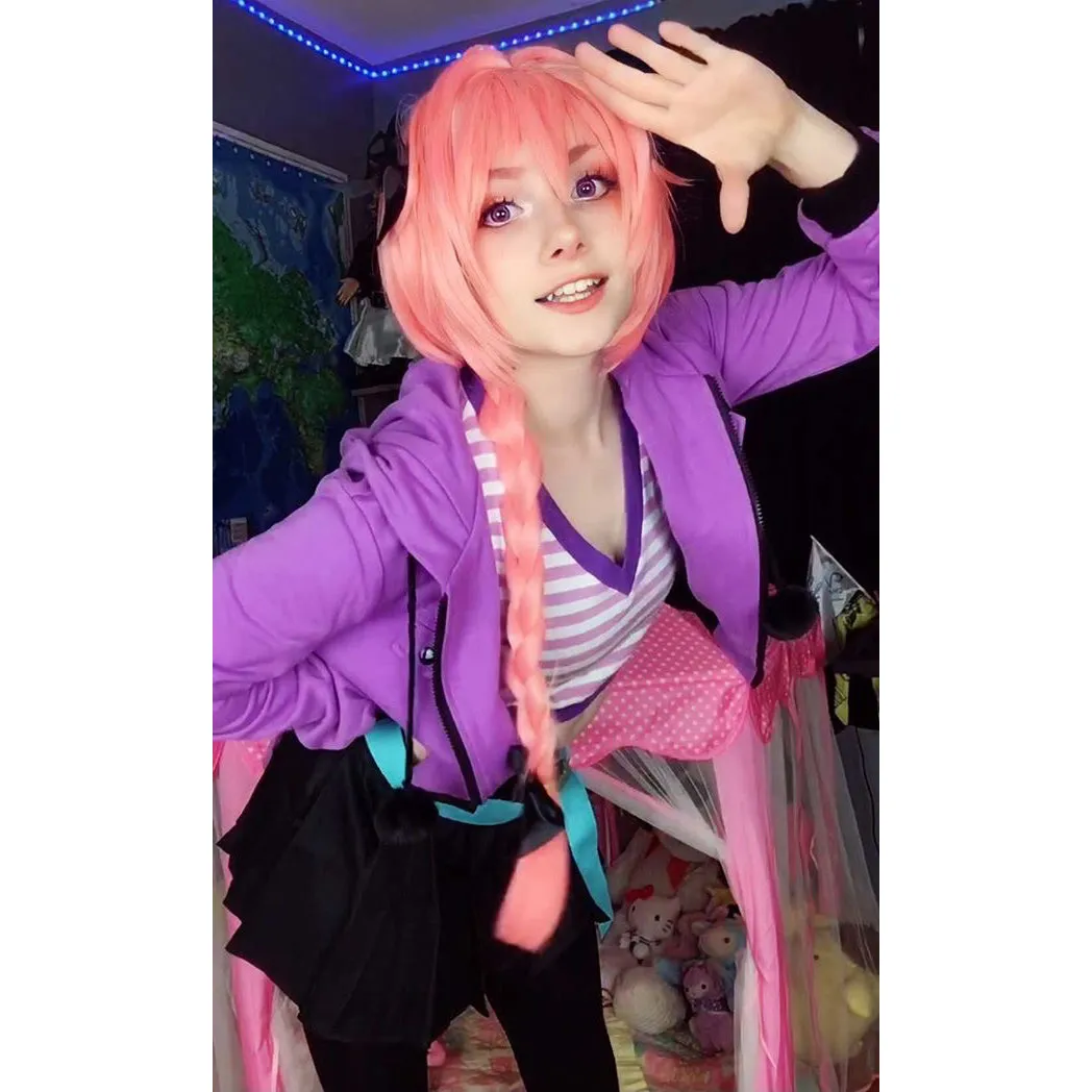 DAZCOS Women's US Size Astolfo Cosplay Costume Outfit FGO Rider