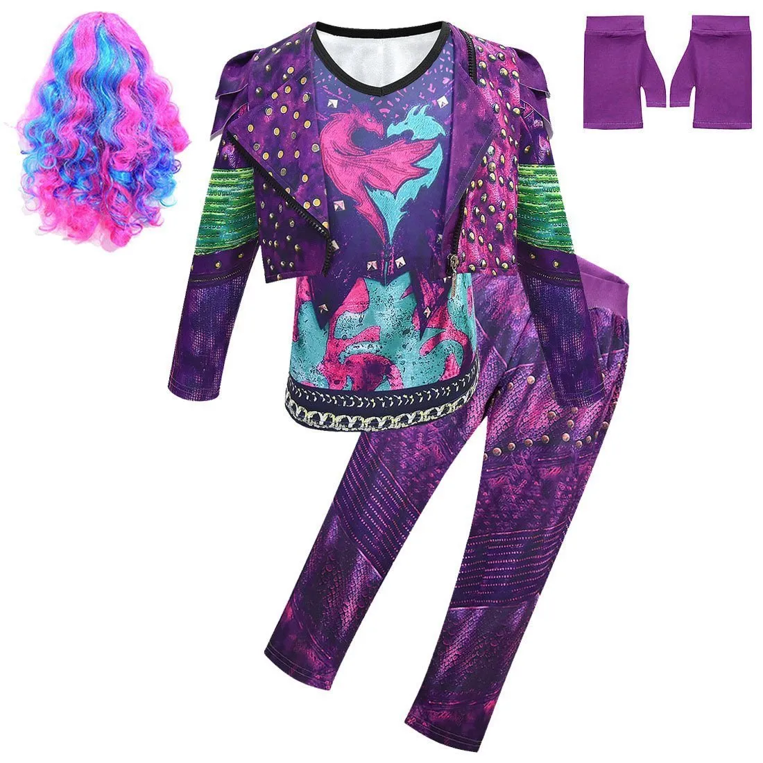 descendants 3 Mal Bertha Maleficent Cosplay Audrey Costume Gift for Kids