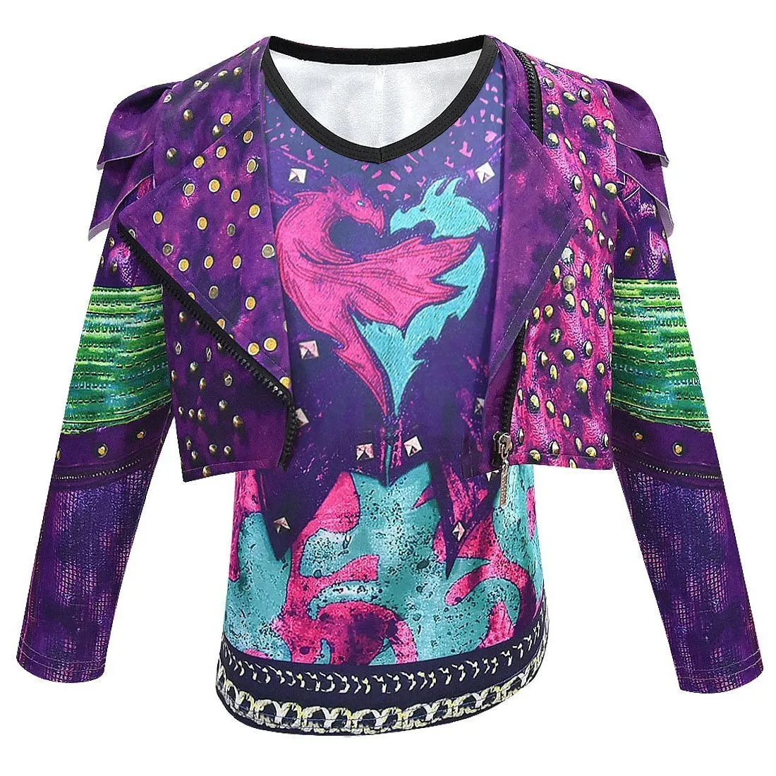 descendants 3 Mal Bertha Maleficent Cosplay Audrey Costume Gift for Kids