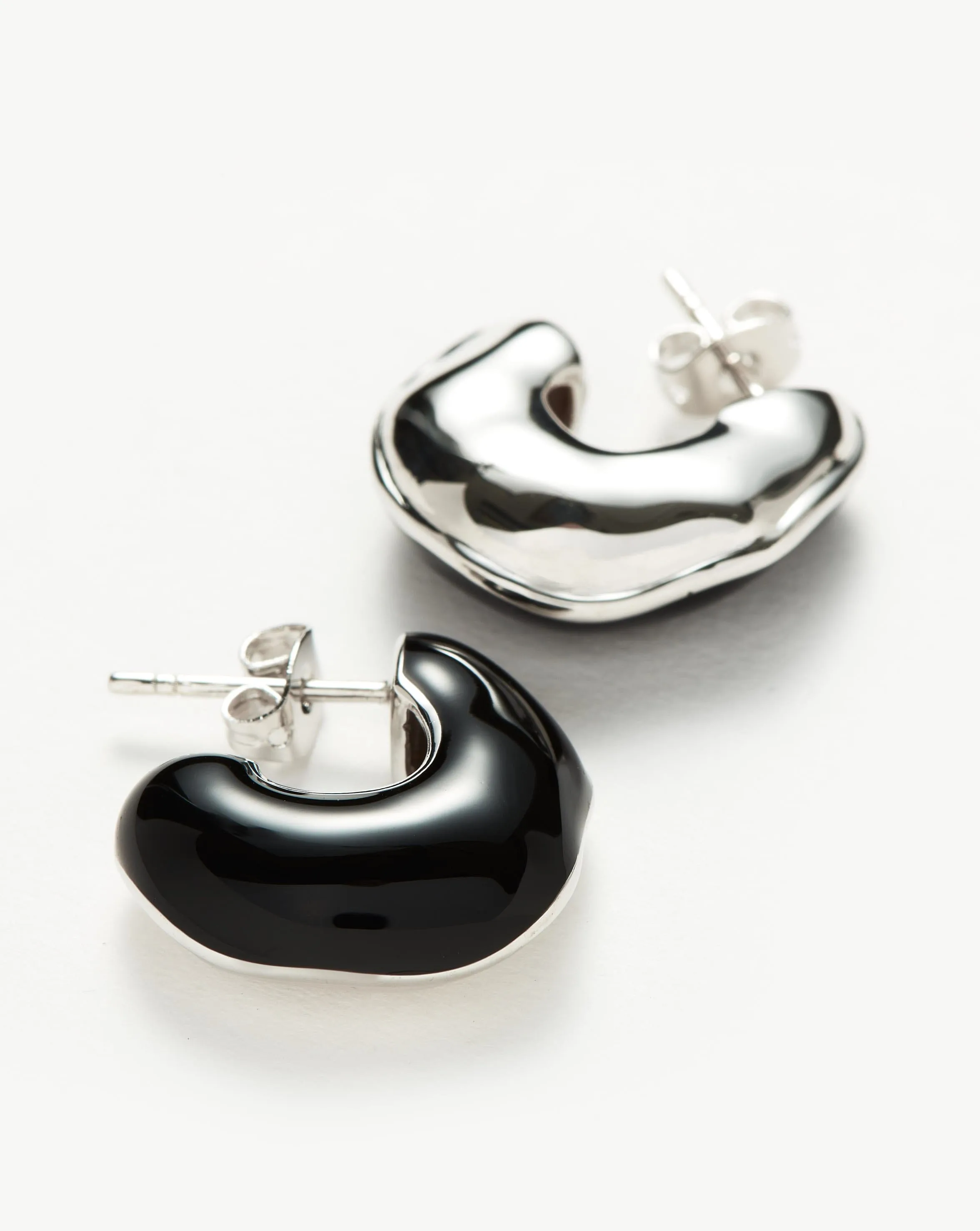Enamel Chubby Hoop Earrings