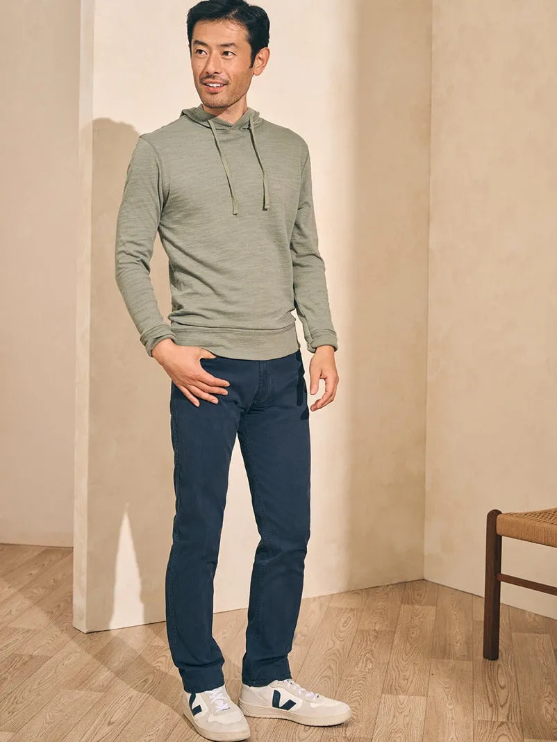 Faherty Sunwashed Slub Hoodie in Trail Olive