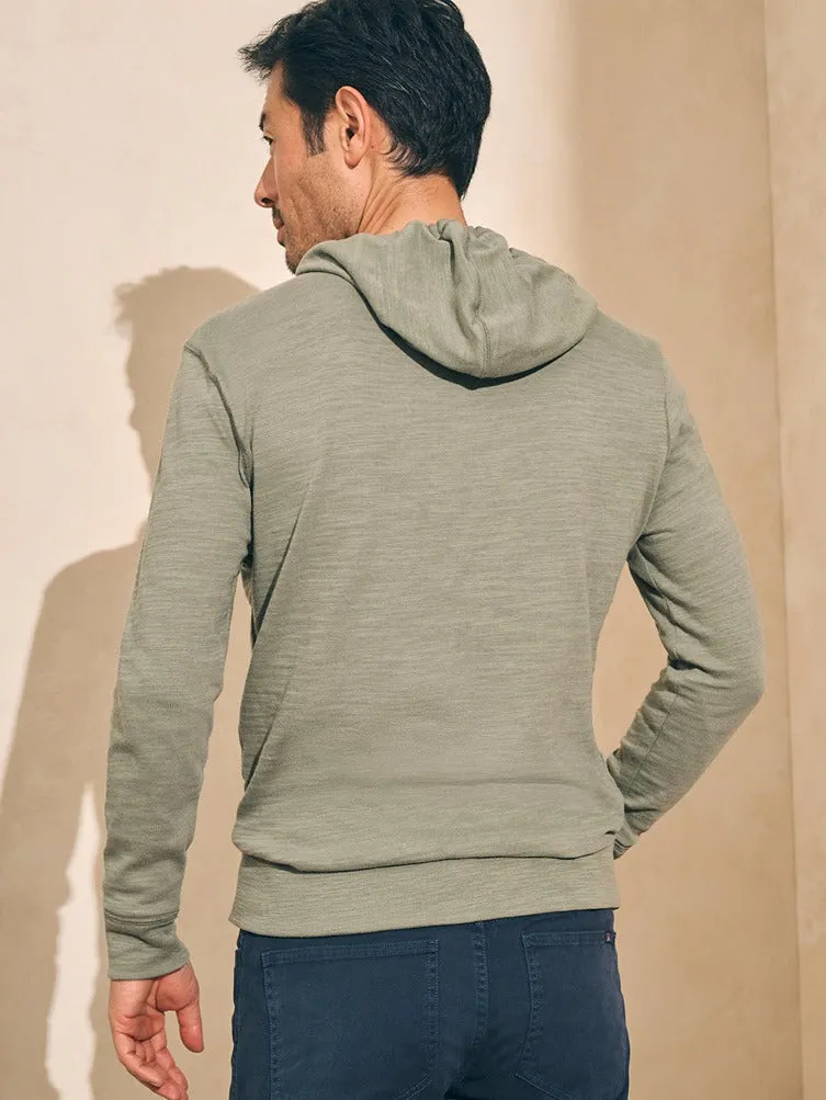 Faherty Sunwashed Slub Hoodie in Trail Olive