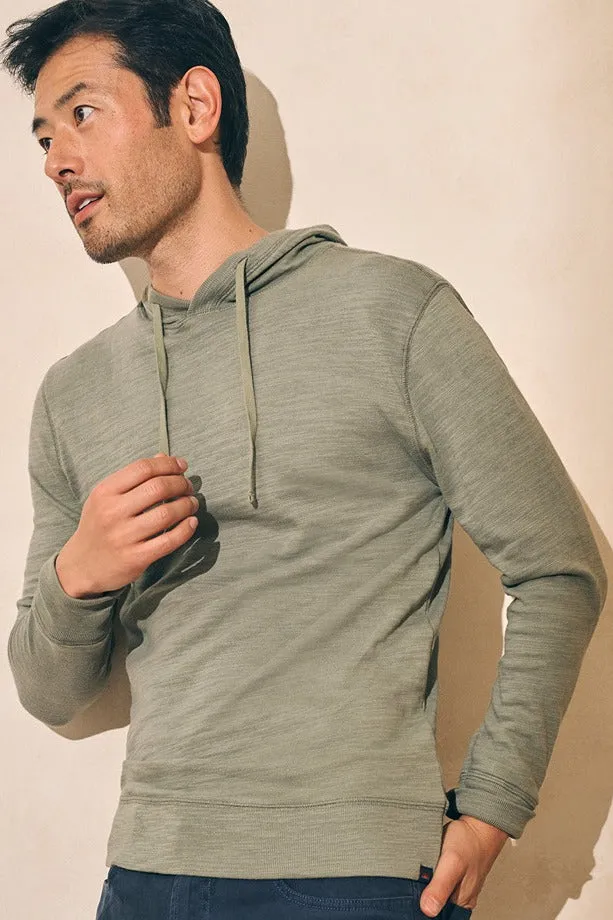 Faherty Sunwashed Slub Hoodie in Trail Olive