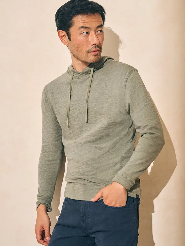 Faherty Sunwashed Slub Hoodie in Trail Olive