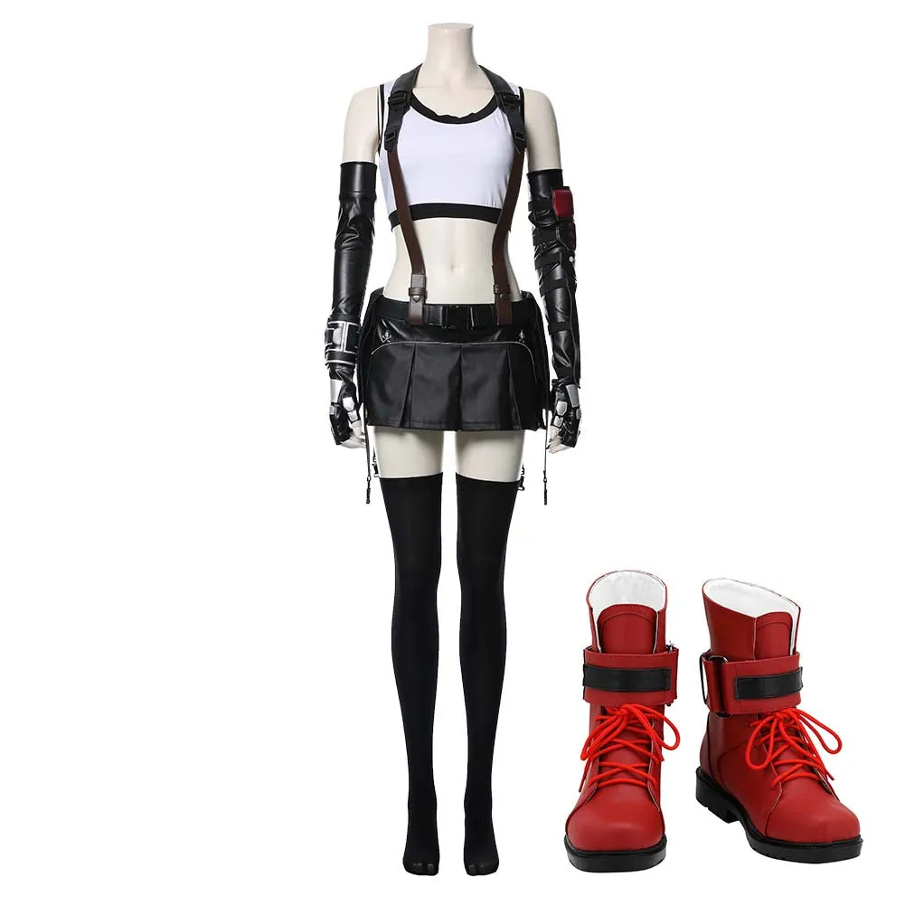 FF VII FF7 Remake Tifa Lockhart Cosplay Costume Full Set Costume Outfits