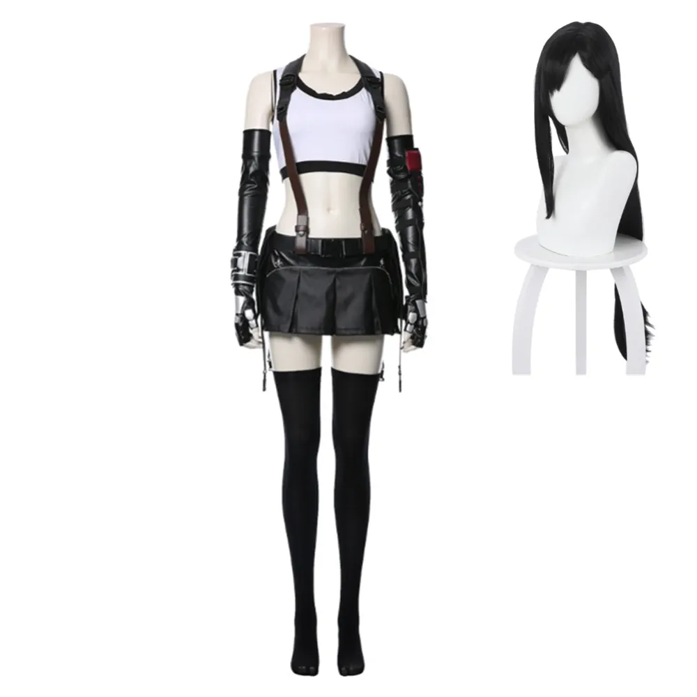 FF VII FF7 Remake Tifa Lockhart Cosplay Costume Full Set Costume Outfits