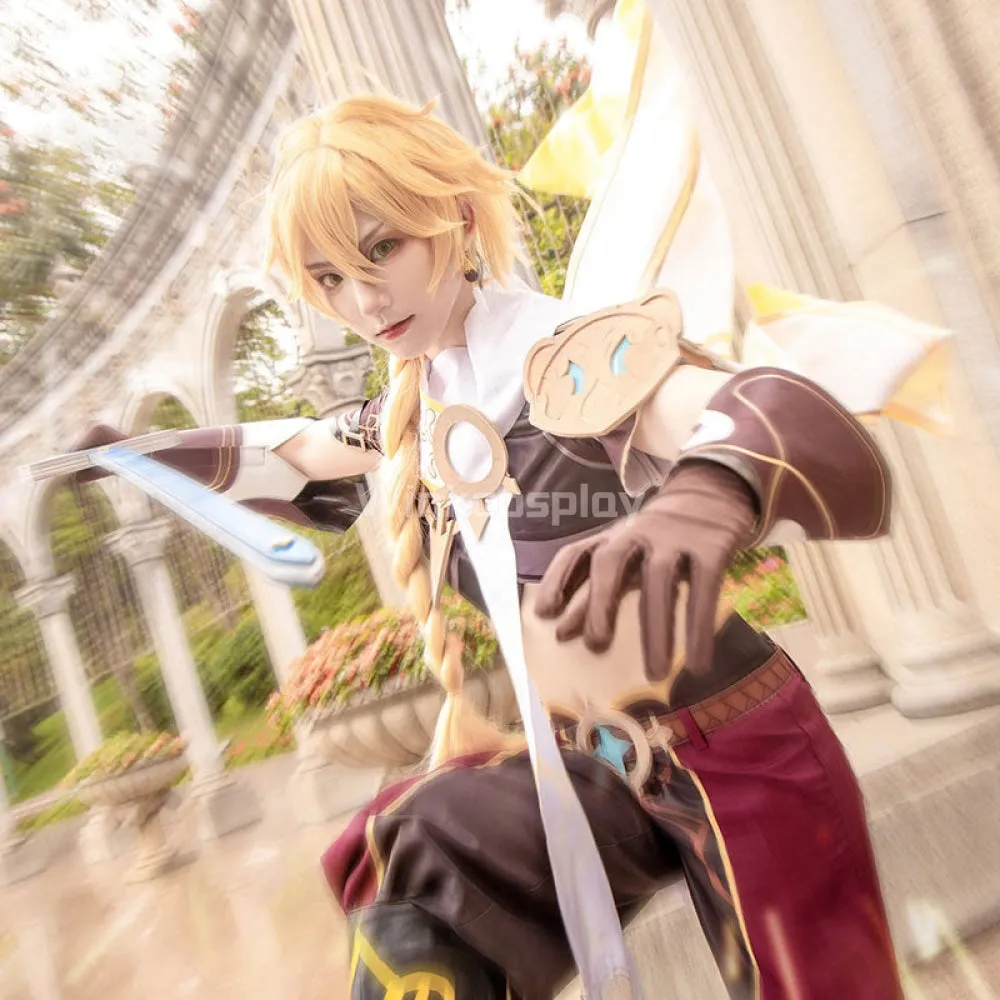 Genshin Impact Player Male Traveler Aether Cosplay Costume