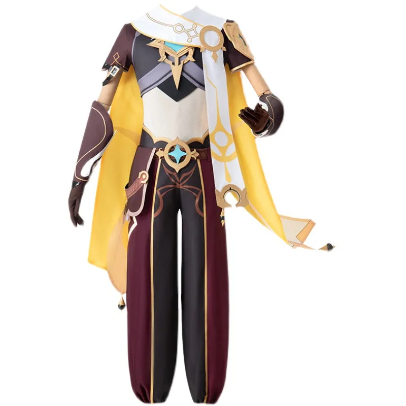 Genshin Impact Player Male Traveler Aether Cosplay Costume