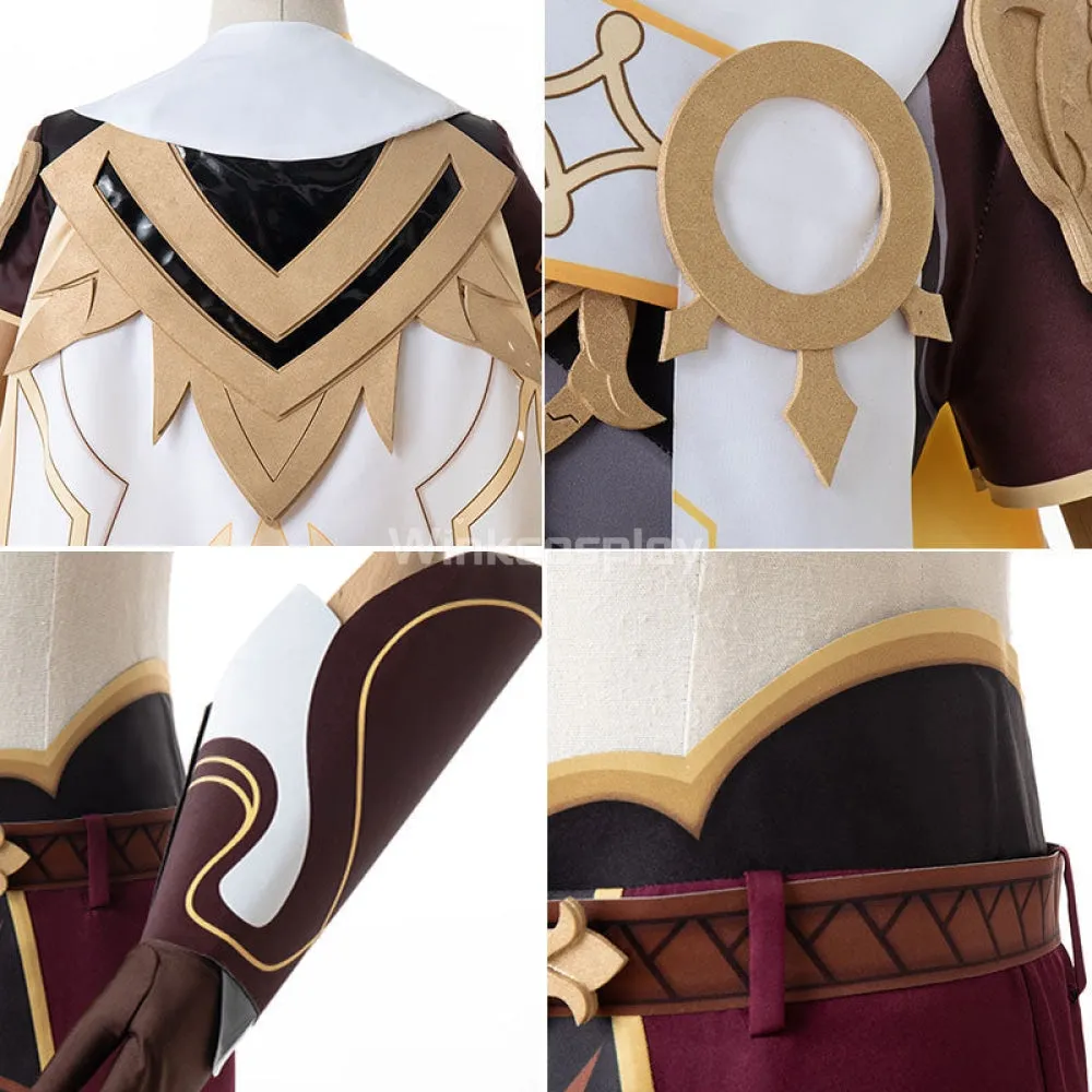 Genshin Impact Player Male Traveler Aether Cosplay Costume