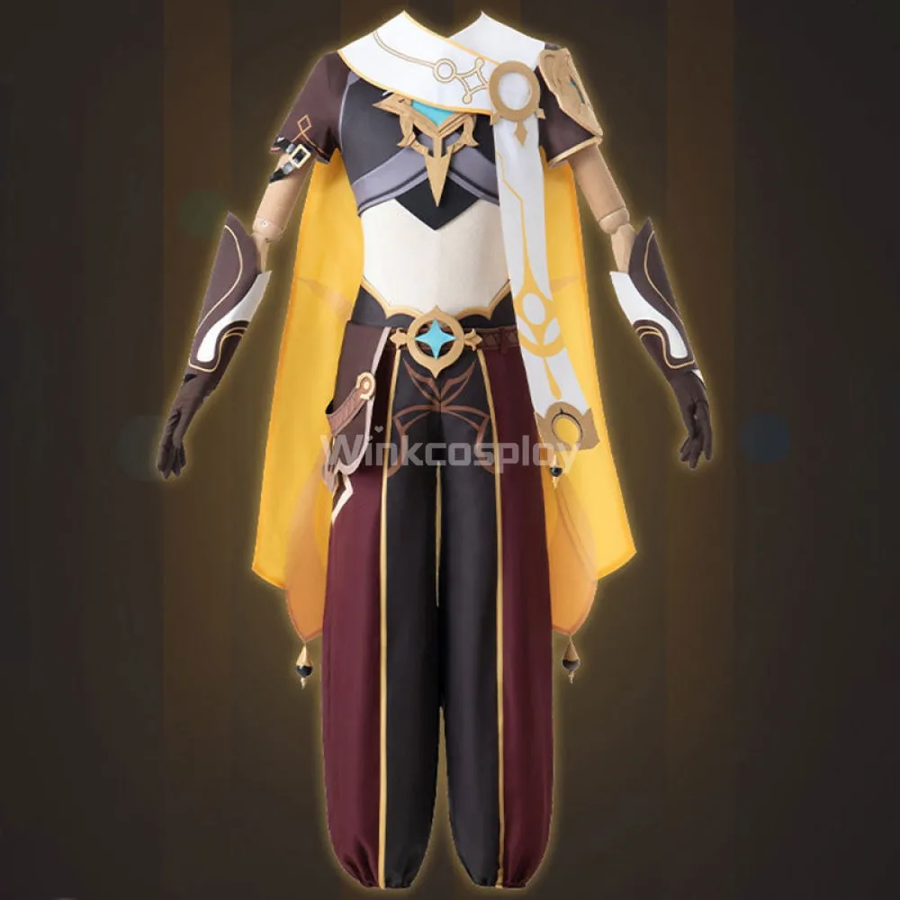 Genshin Impact Player Male Traveler Aether Cosplay Costume