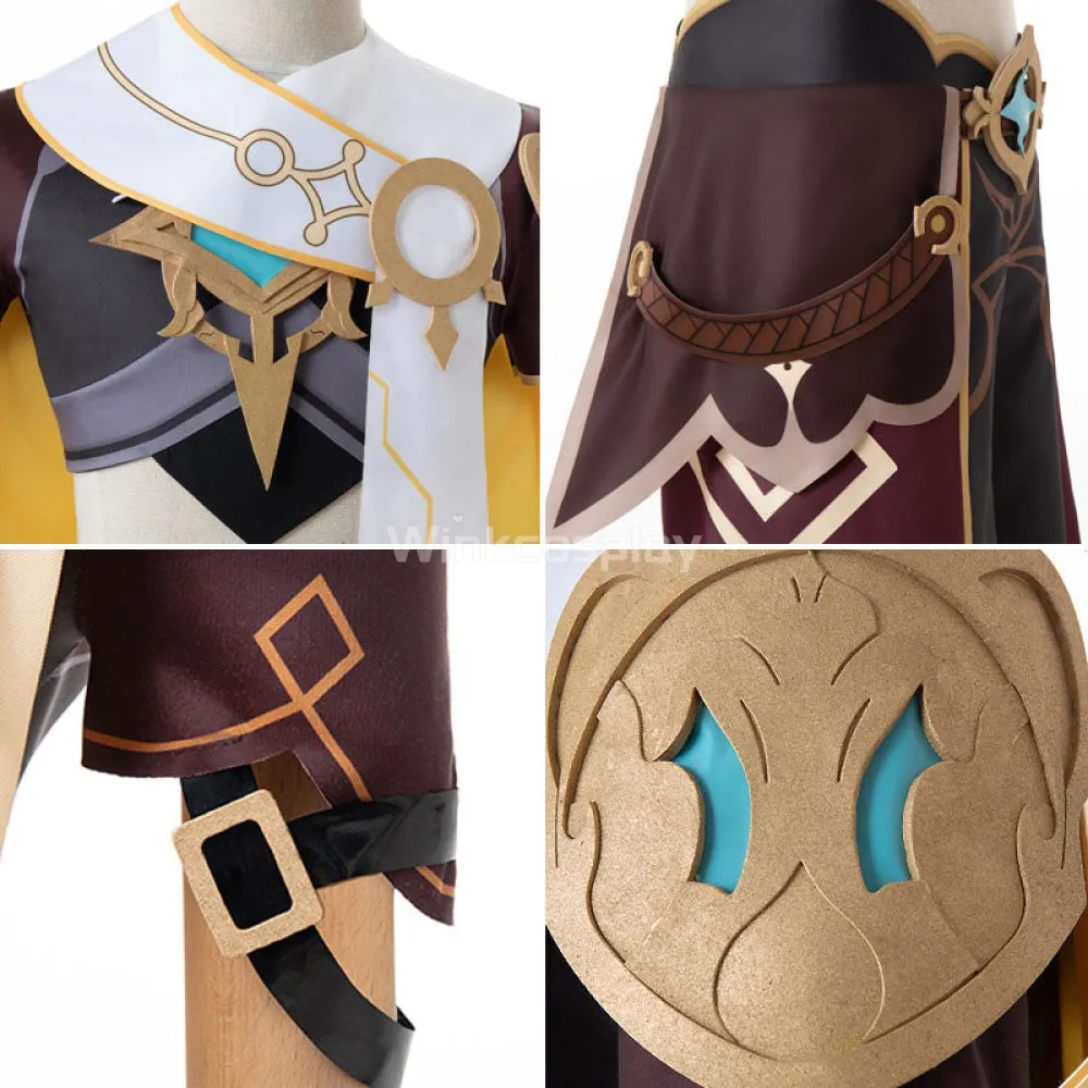 Genshin Impact Player Male Traveler Aether Cosplay Costume