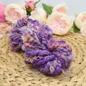 Hand Spun Chunky Art Yarn Knitting Weaving Yarns in Floral Garden