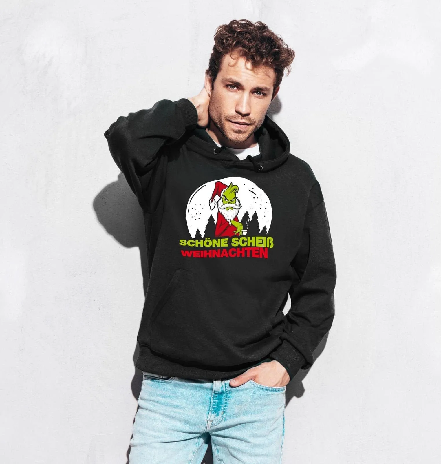 Hoodie - Grinch - Schöne scheiß Weihnachten