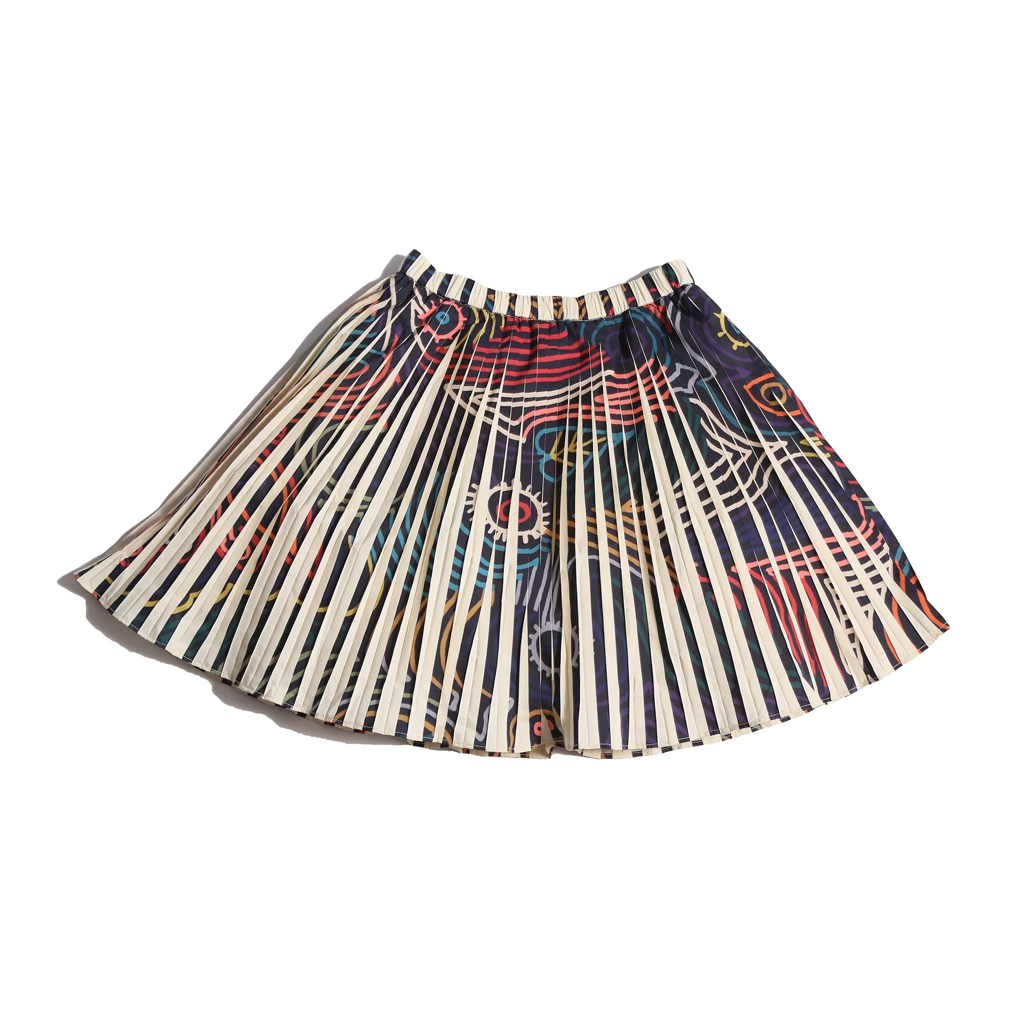 IVY PRINT PLEATED SKIRT