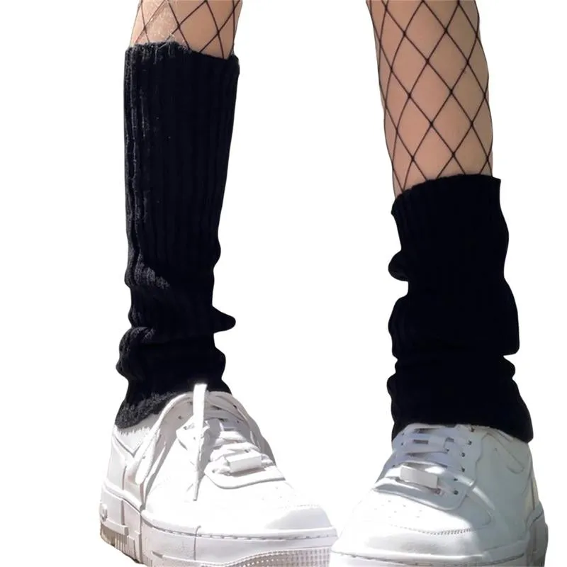 Knitted Socks Y2K Hot Girls，Subculture, College Style,Autumn&Winter Leg Covers Mid-Tube Style Pile Socks for Women