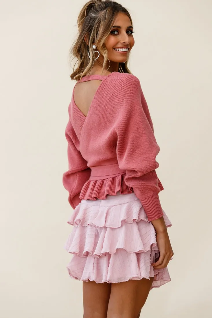Let Them Eat Cake Triple Ruffle Skirt Blush