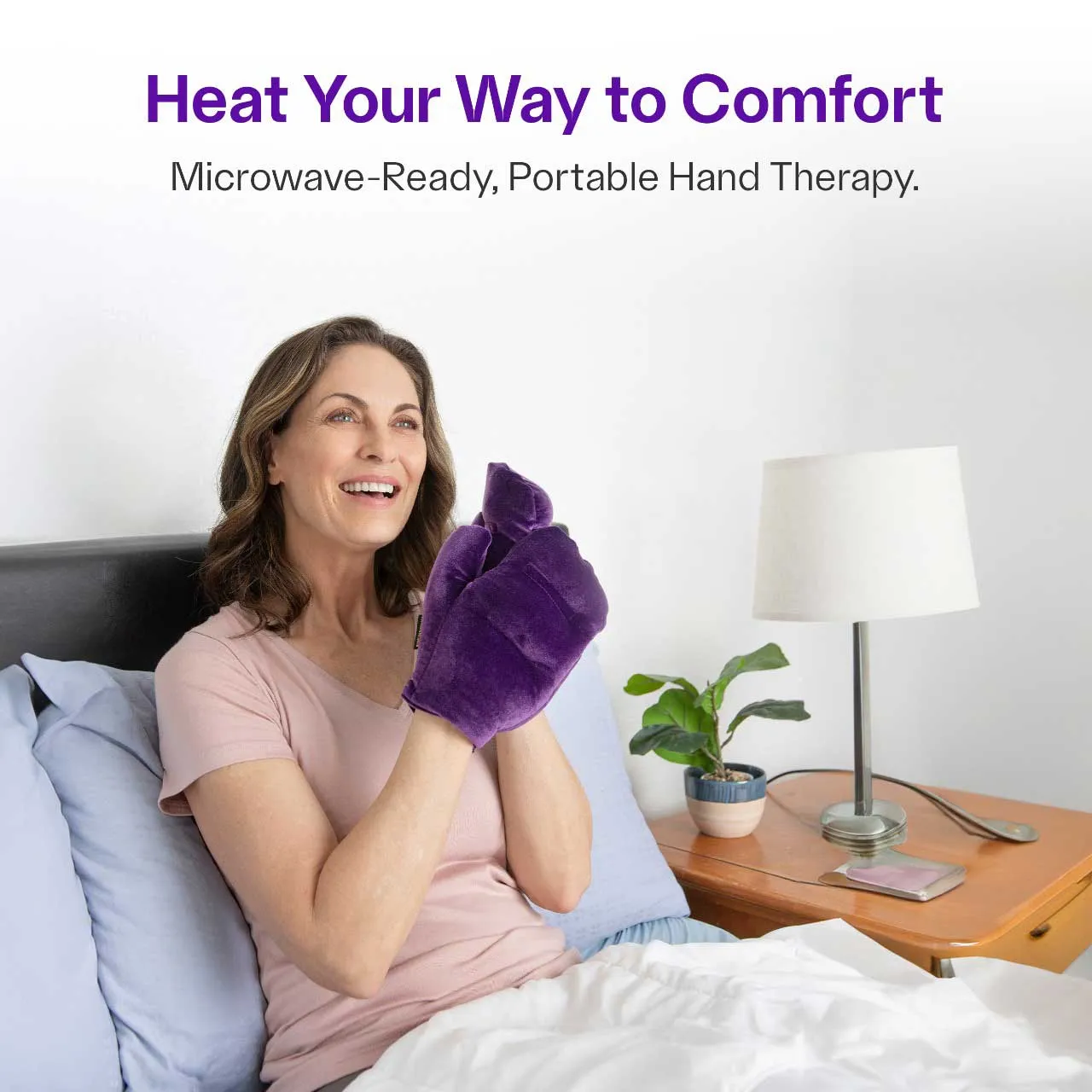 Microwavable Hand Warmers - Purple  Gloves