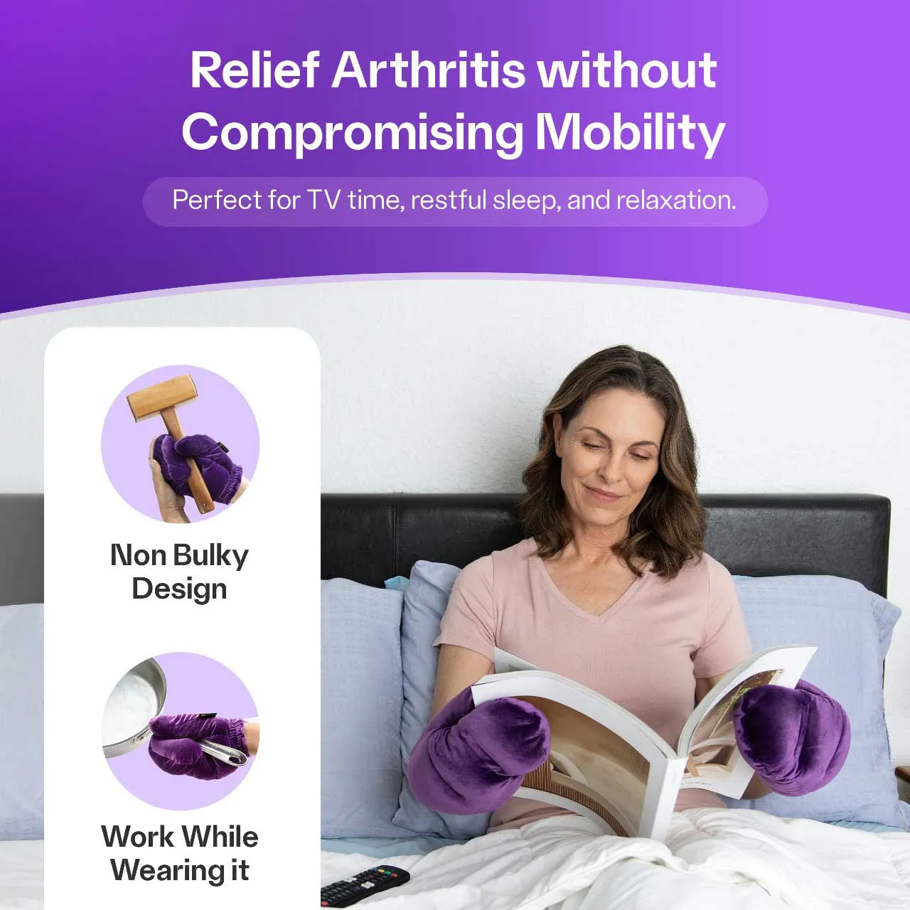 Microwavable Hand Warmers - Purple  Gloves