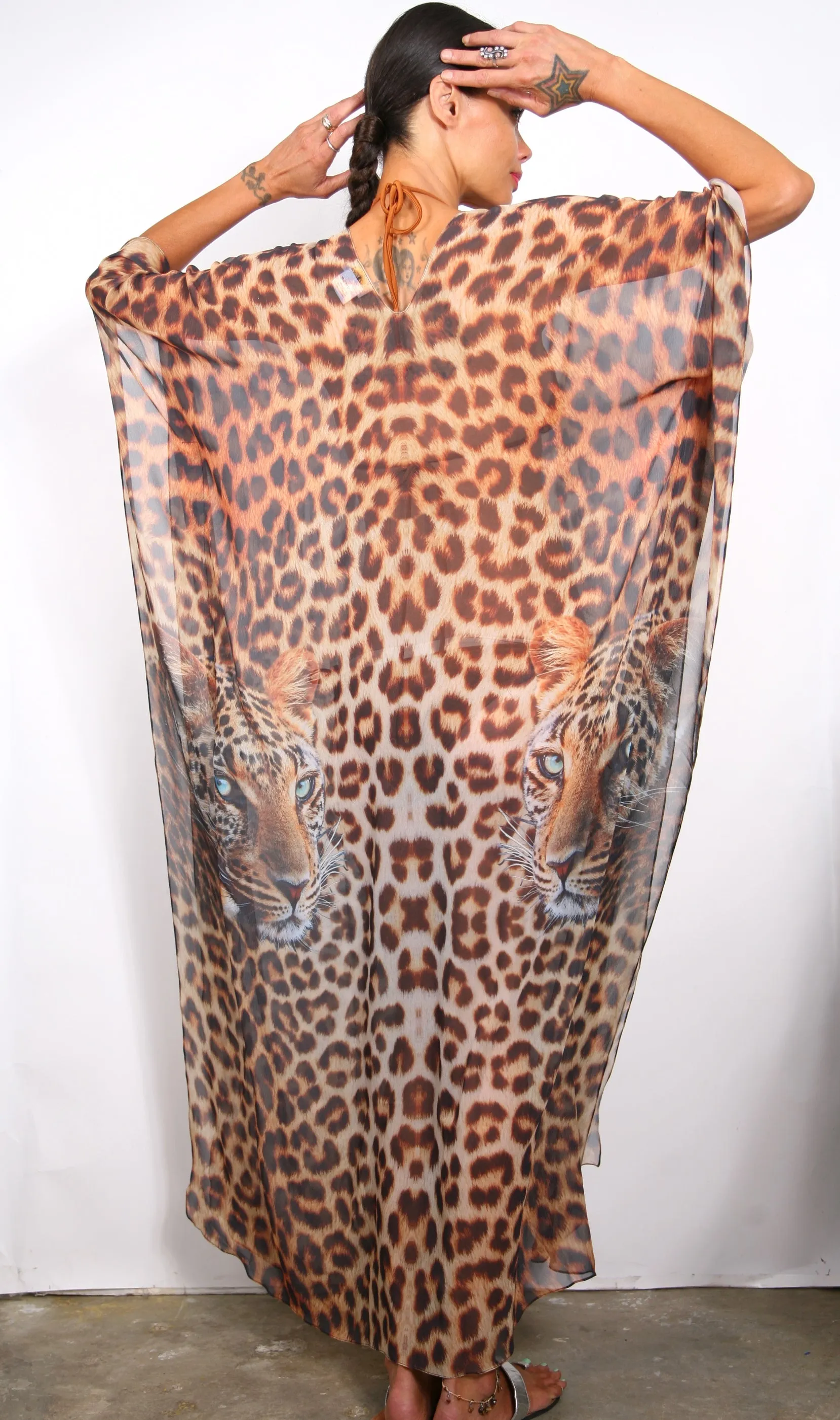 Mirrored Kitties - Eiffel Maxi Kaftan