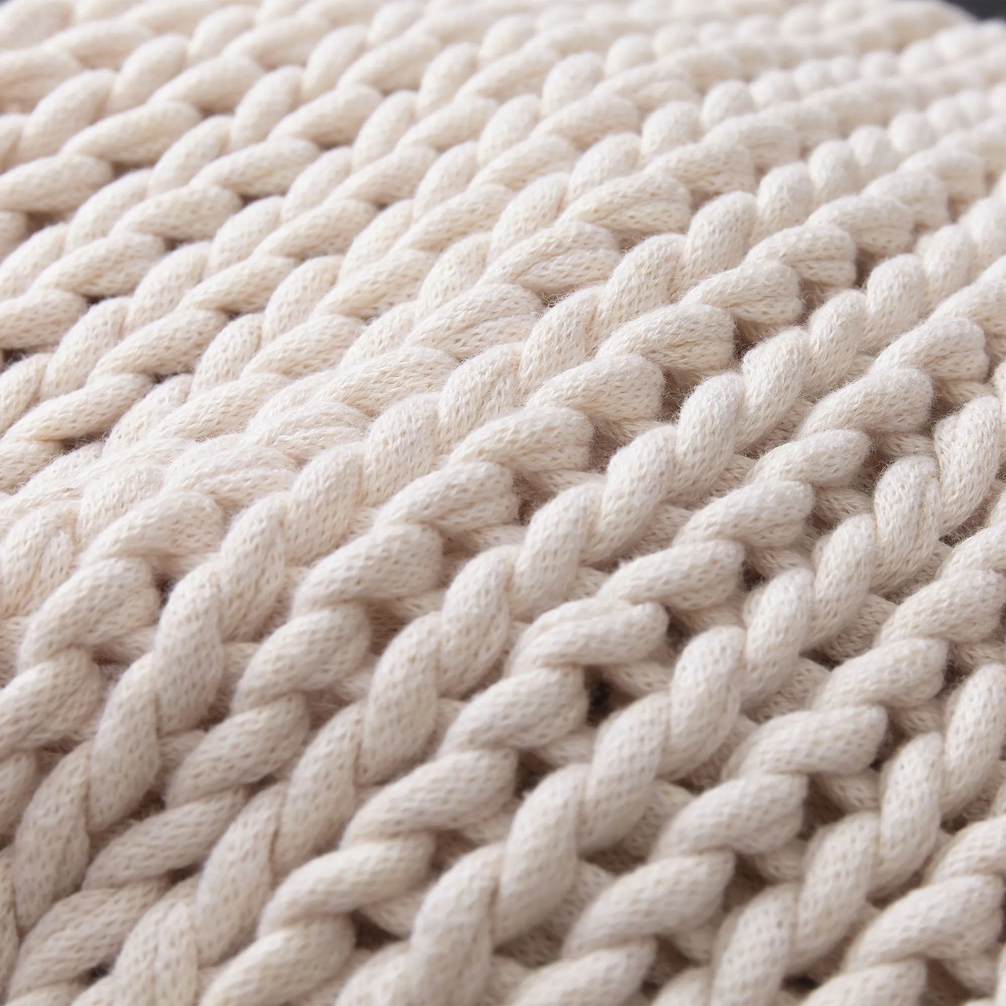 Neiva Cotton Blanket [Off-White melange]