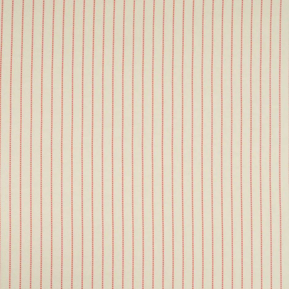 Red Striped Cream Stretch Wool