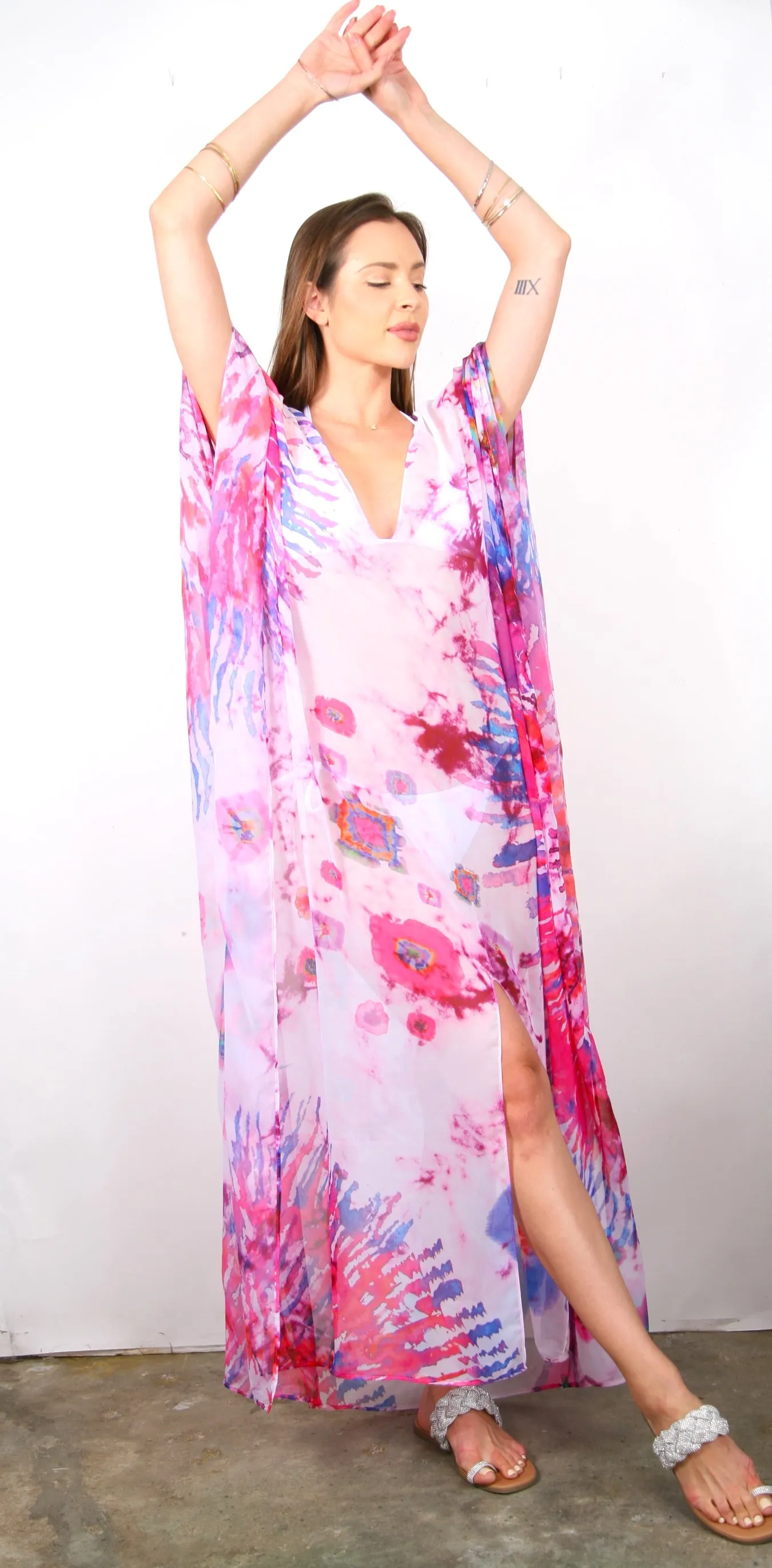 Sea Urchin - Slit Maxi Poncho