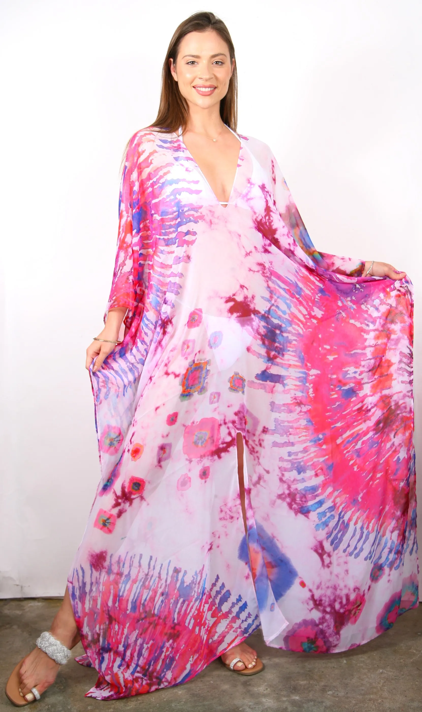 Sea Urchin - Slit Maxi Poncho