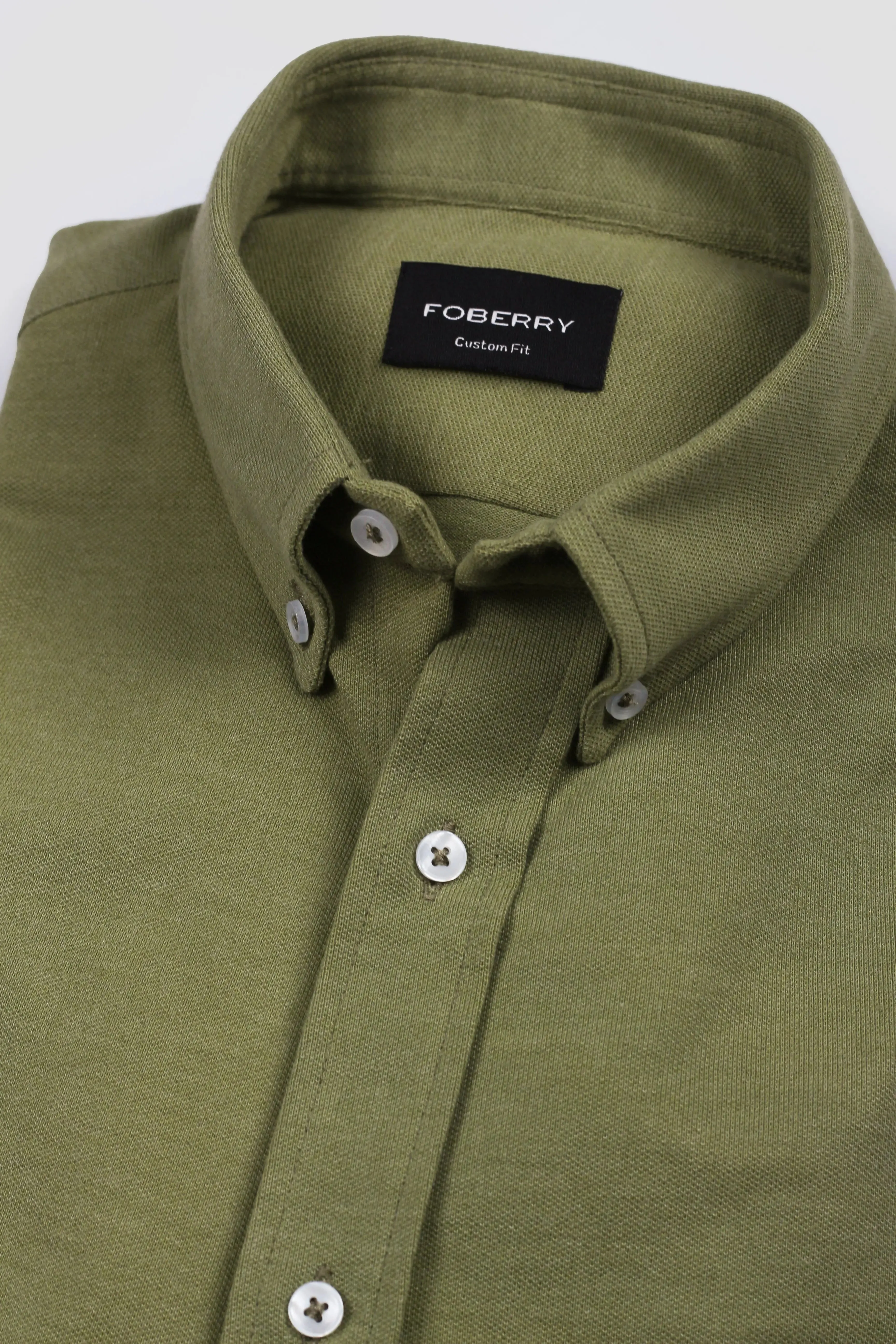 Seaweed Green Pique Shirt