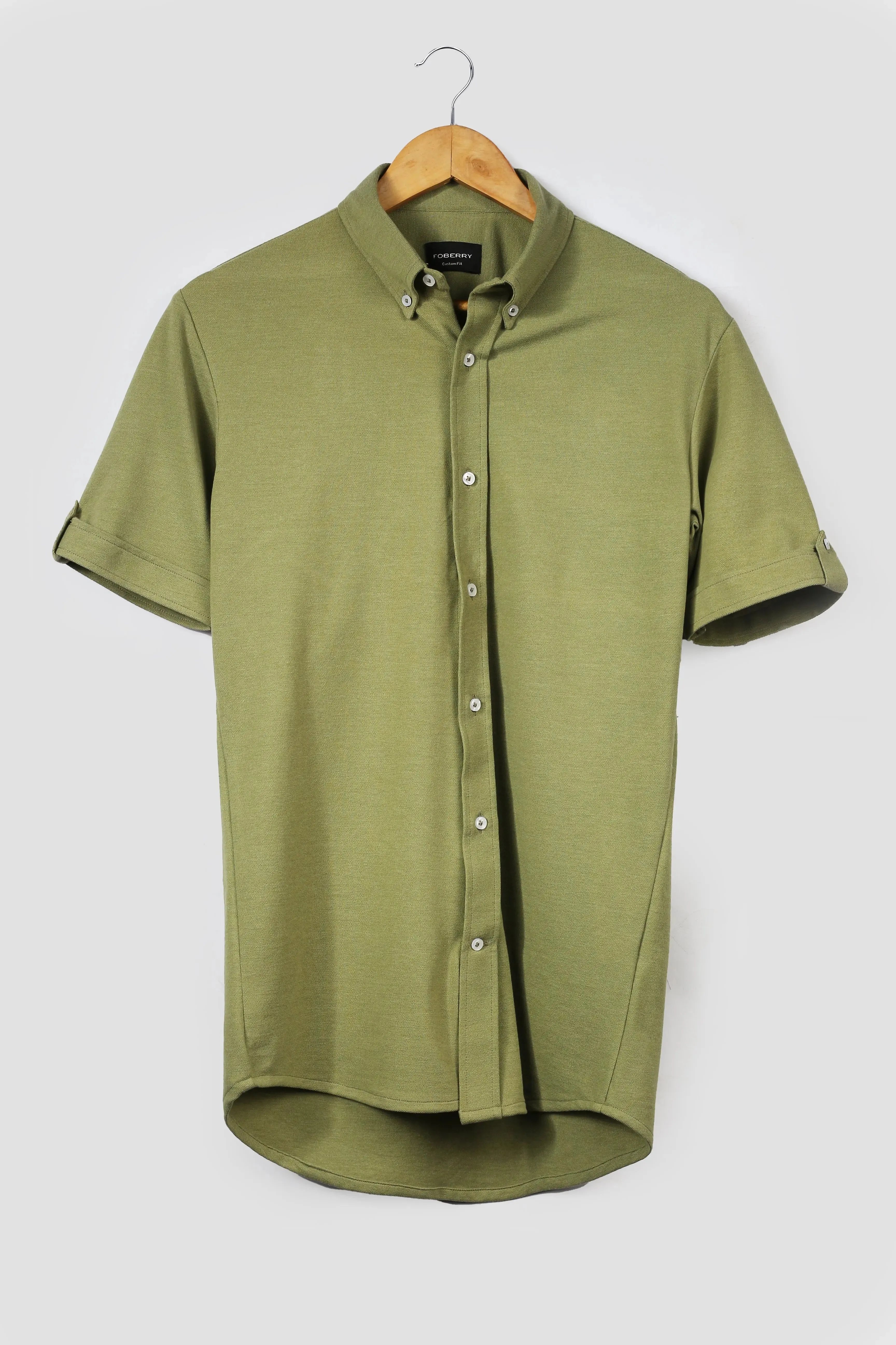 Seaweed Green Pique Shirt