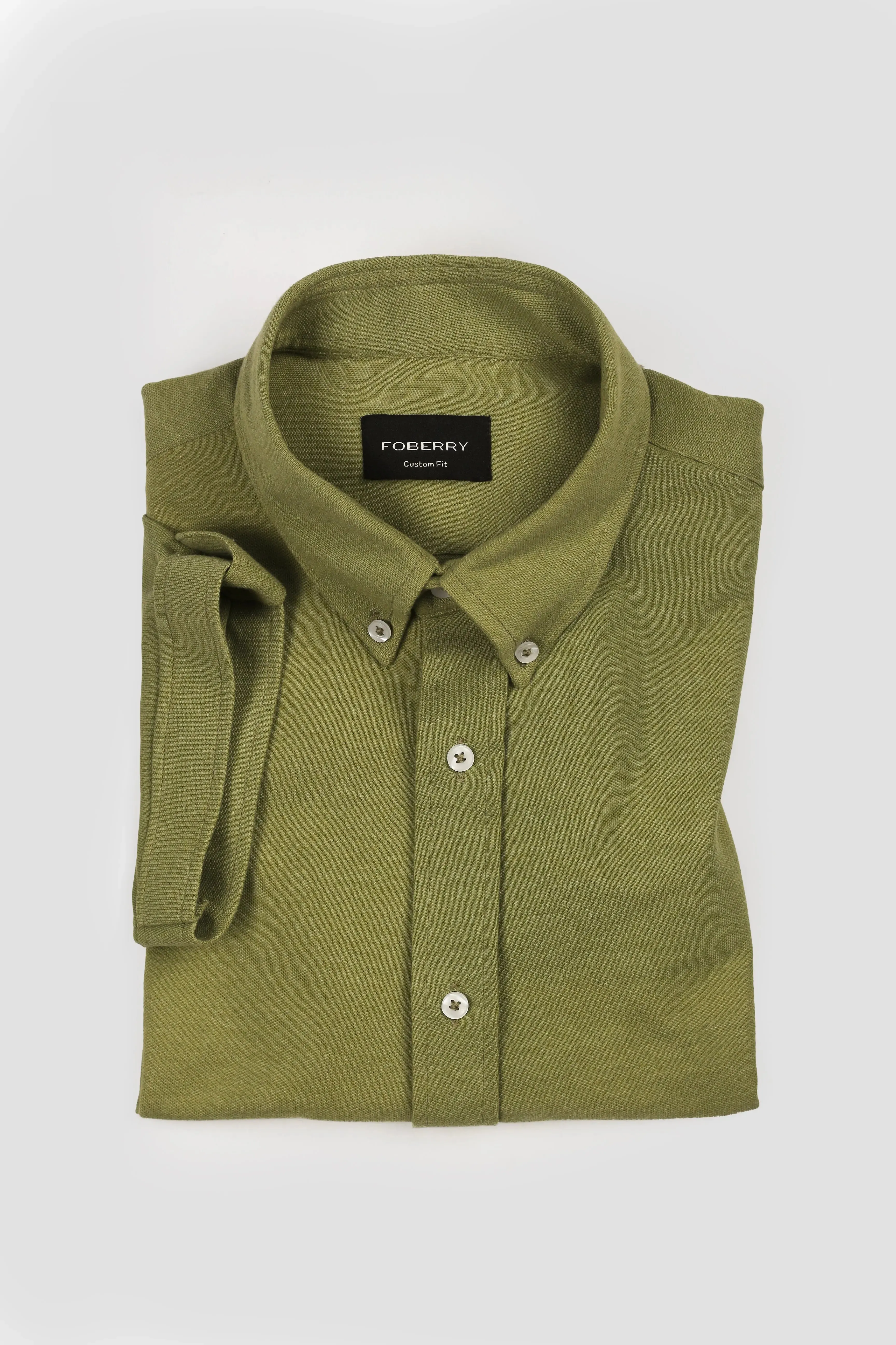 Seaweed Green Pique Shirt