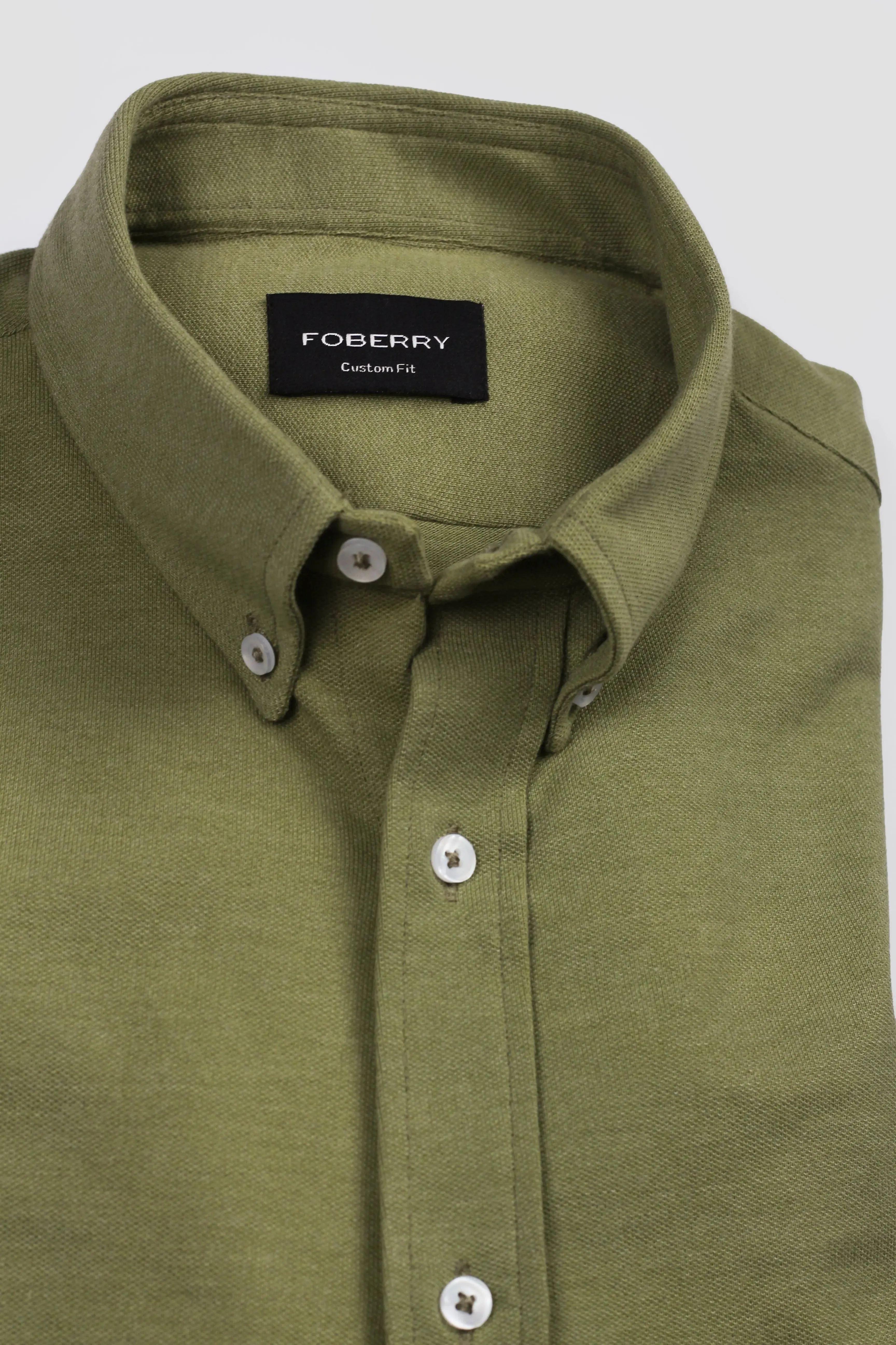 Seaweed Green Pique Shirt