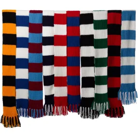 Striped Sports Scarf Kit - Knitting Pattern & Wool (Various Colours)