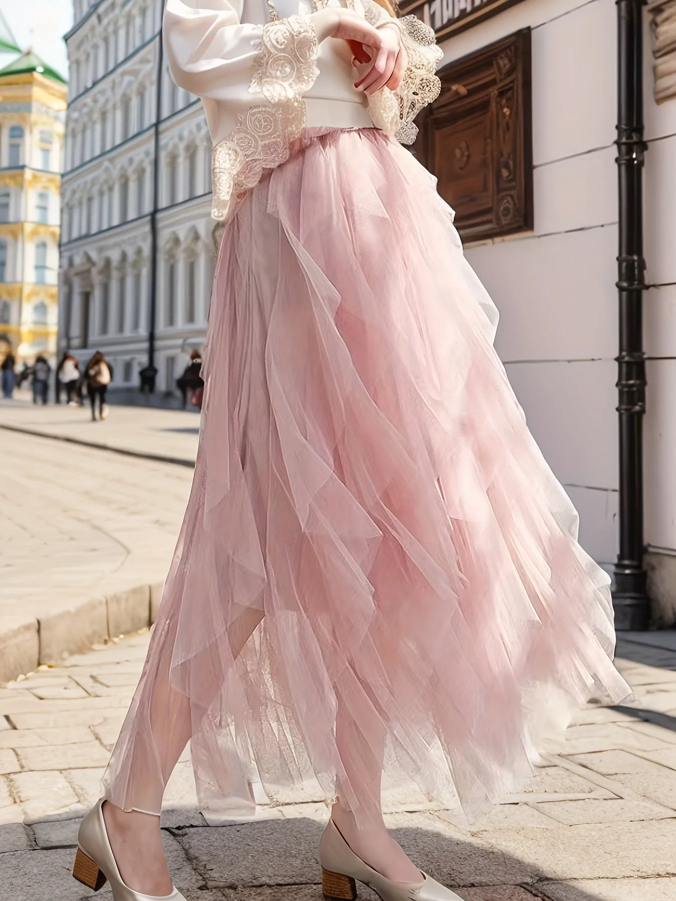 Tiered Mesh Tutu Skirt Effortlessly Chic Womens Casual Skirt