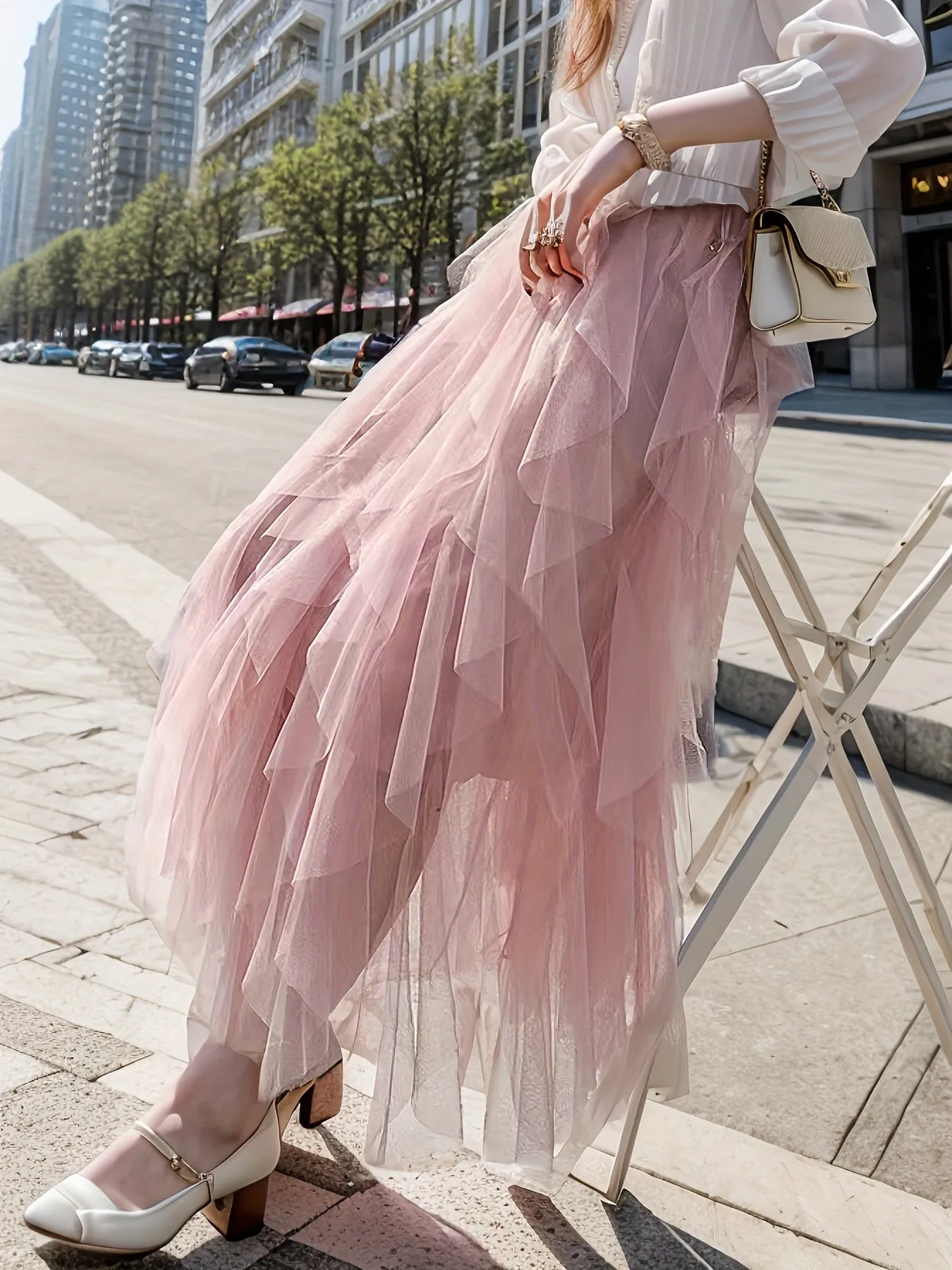 Tiered Mesh Tutu Skirt Effortlessly Chic Womens Casual Skirt